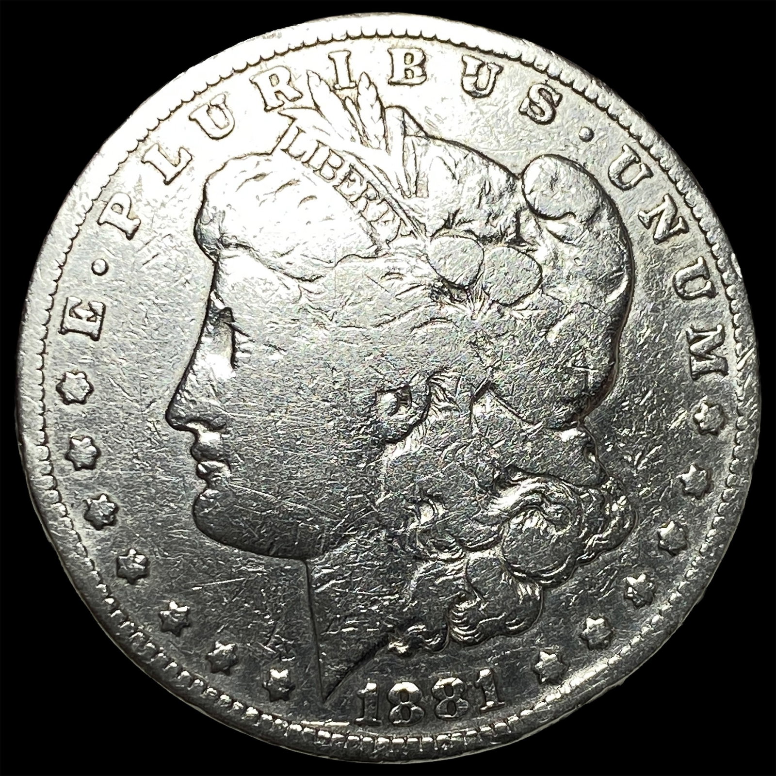 1881-CC Silver Morgan Dollar LIGHTLY CIRCULATED: 1881-CC Silver Morgan Dollar LIGHTLY CIRCULATED