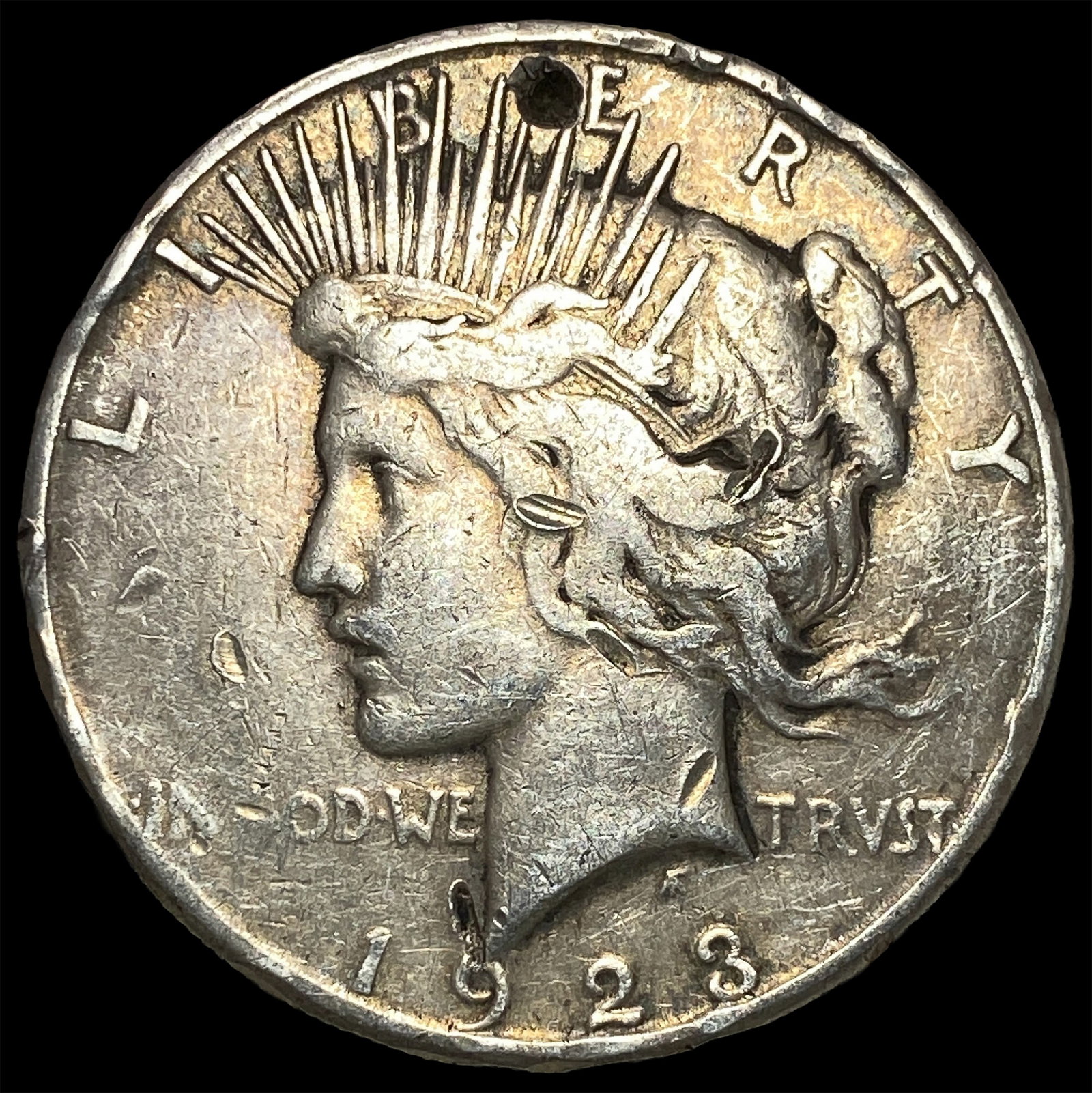 1923-S Silver Peace Dollar NICELY CIRCULATED (1 of 2)
