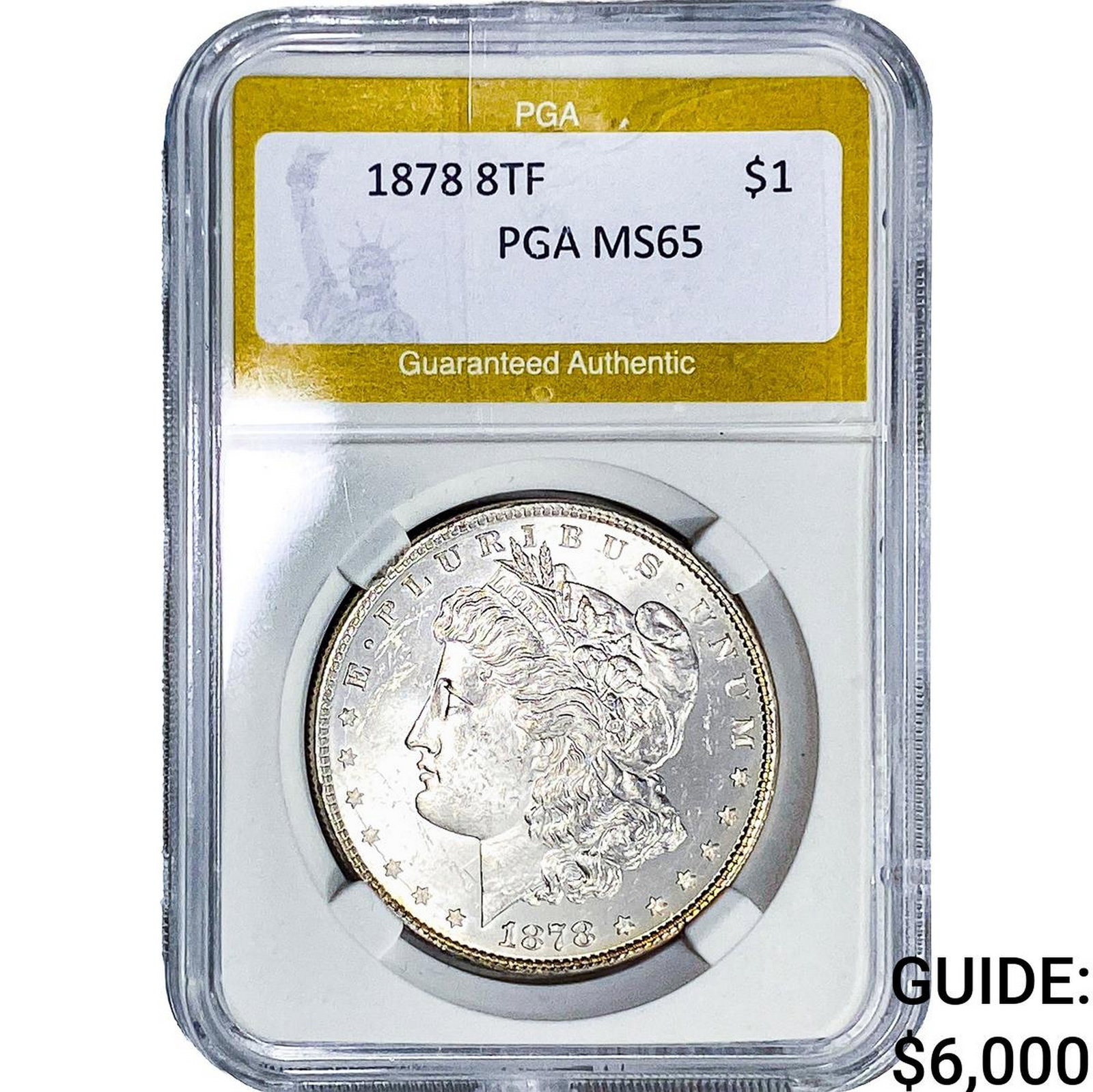 1878 8TF Morgan Silver Dollar PGA MS65 (1 of 2)