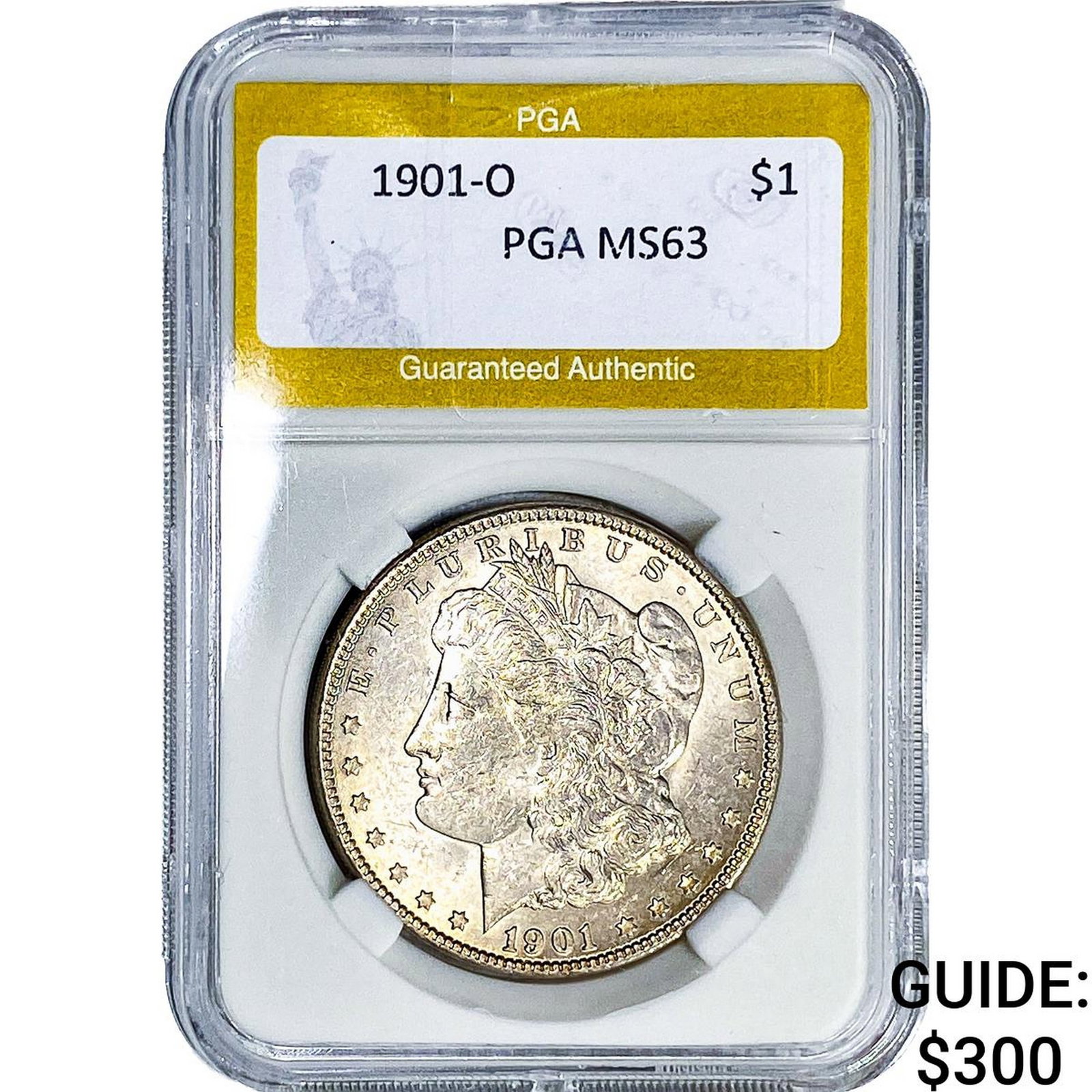 1901-O Morgan Silver Dollar PGA MS63: 1901-O Morgan Silver Dollar PGA MS63