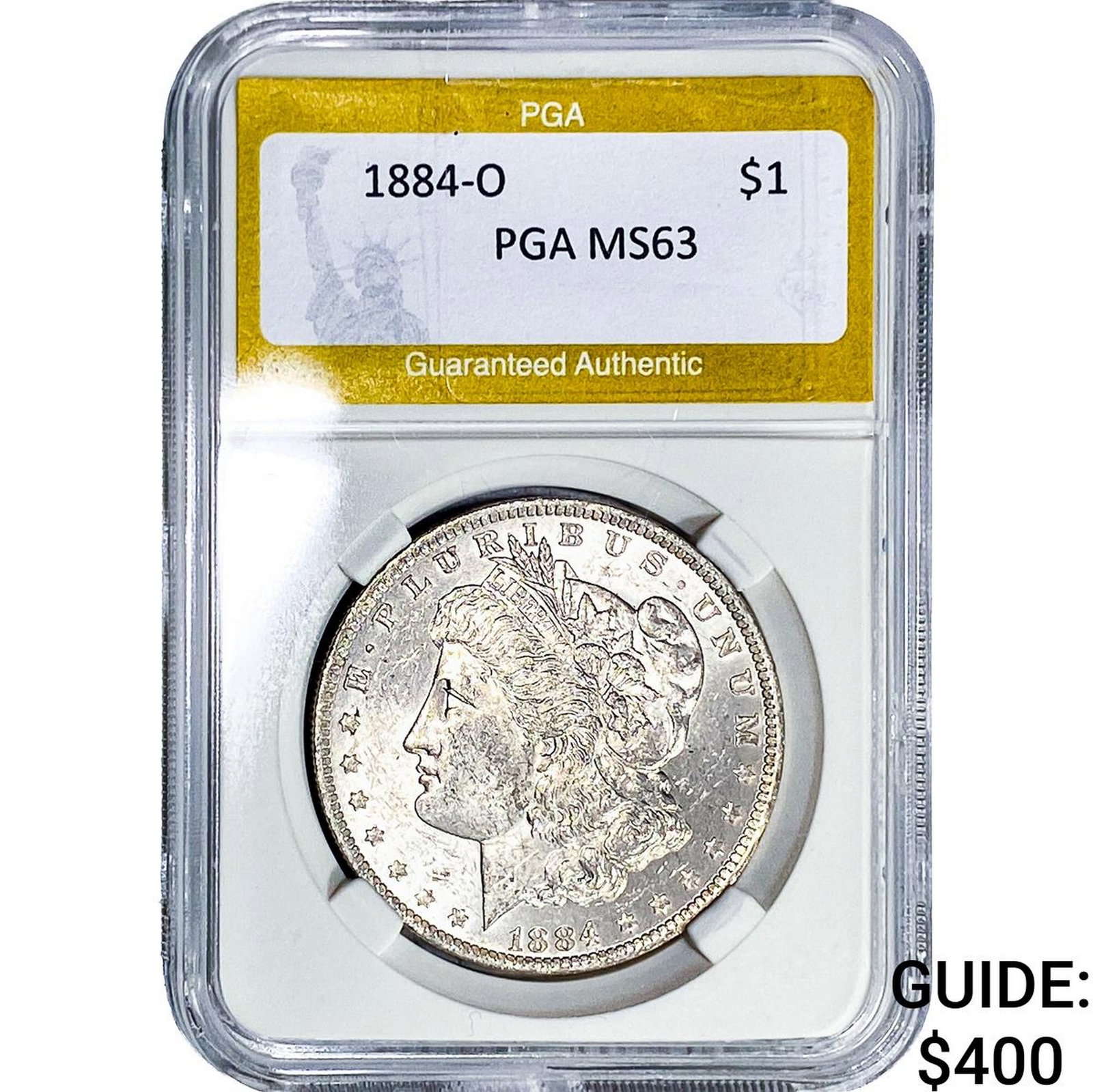 1884-O Morgan Silver Dollar PGA MS63: 1884-O Morgan Silver Dollar PGA MS63