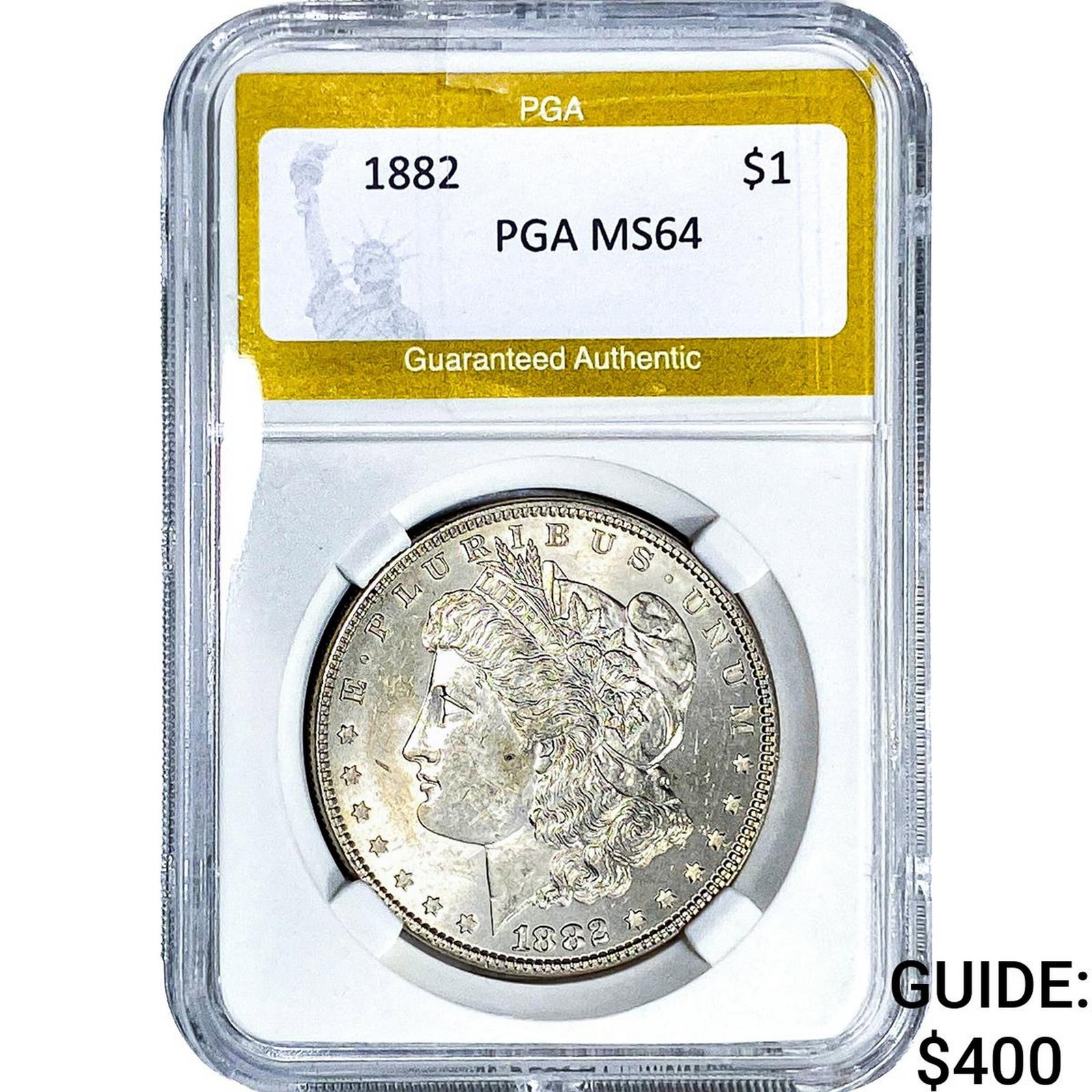 1882 Morgan Silver Dollar PGA MS64: 1882 Morgan Silver Dollar PGA MS64