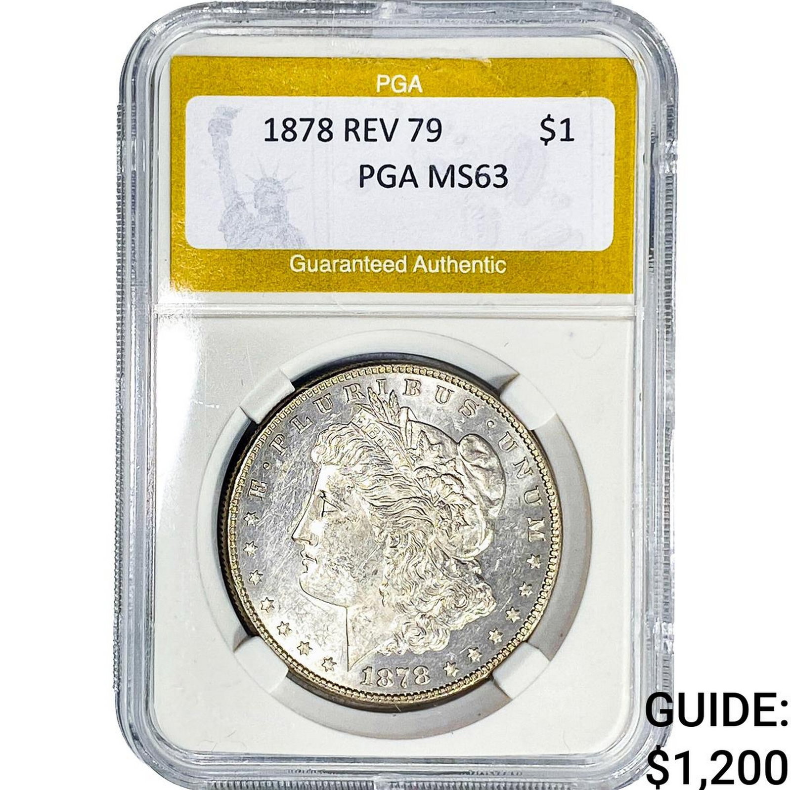 1878 Rev 79 Morgan Silver Dollar PGA MS63 (1 of 2)