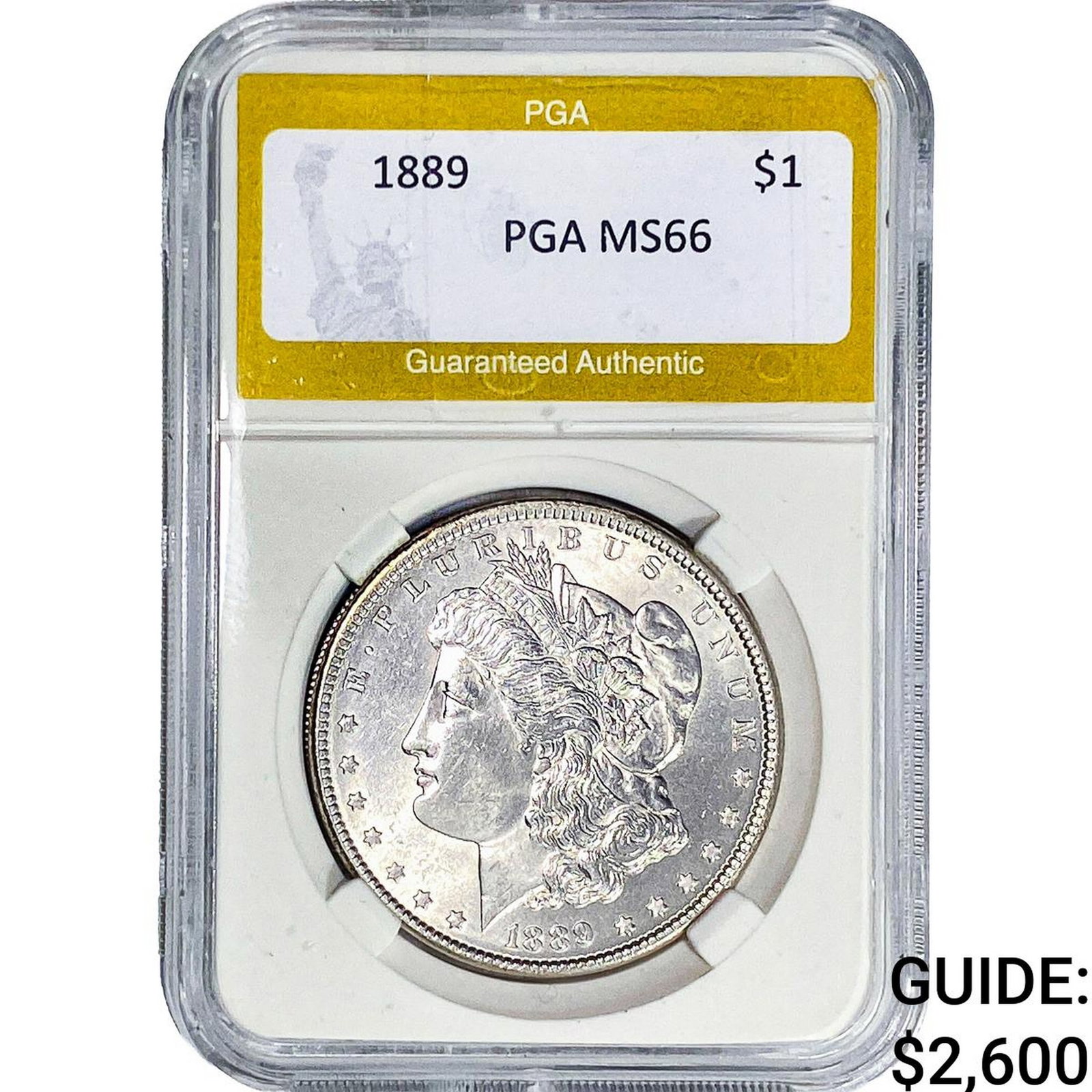 1889 Morgan Silver Dollar PGA MS66: 1889 Morgan Silver Dollar PGA MS66