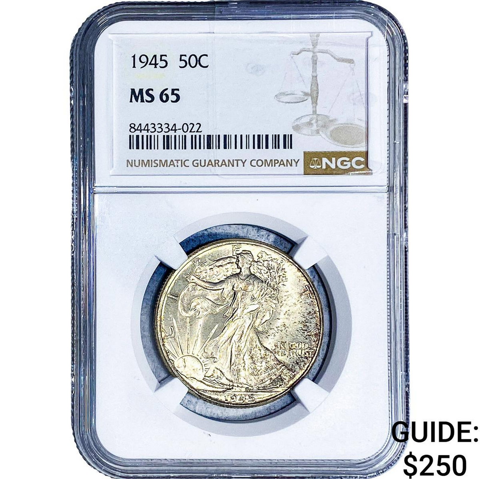 1945 Walking Liberty Half Dollar NGC MS65 (1 of 2)