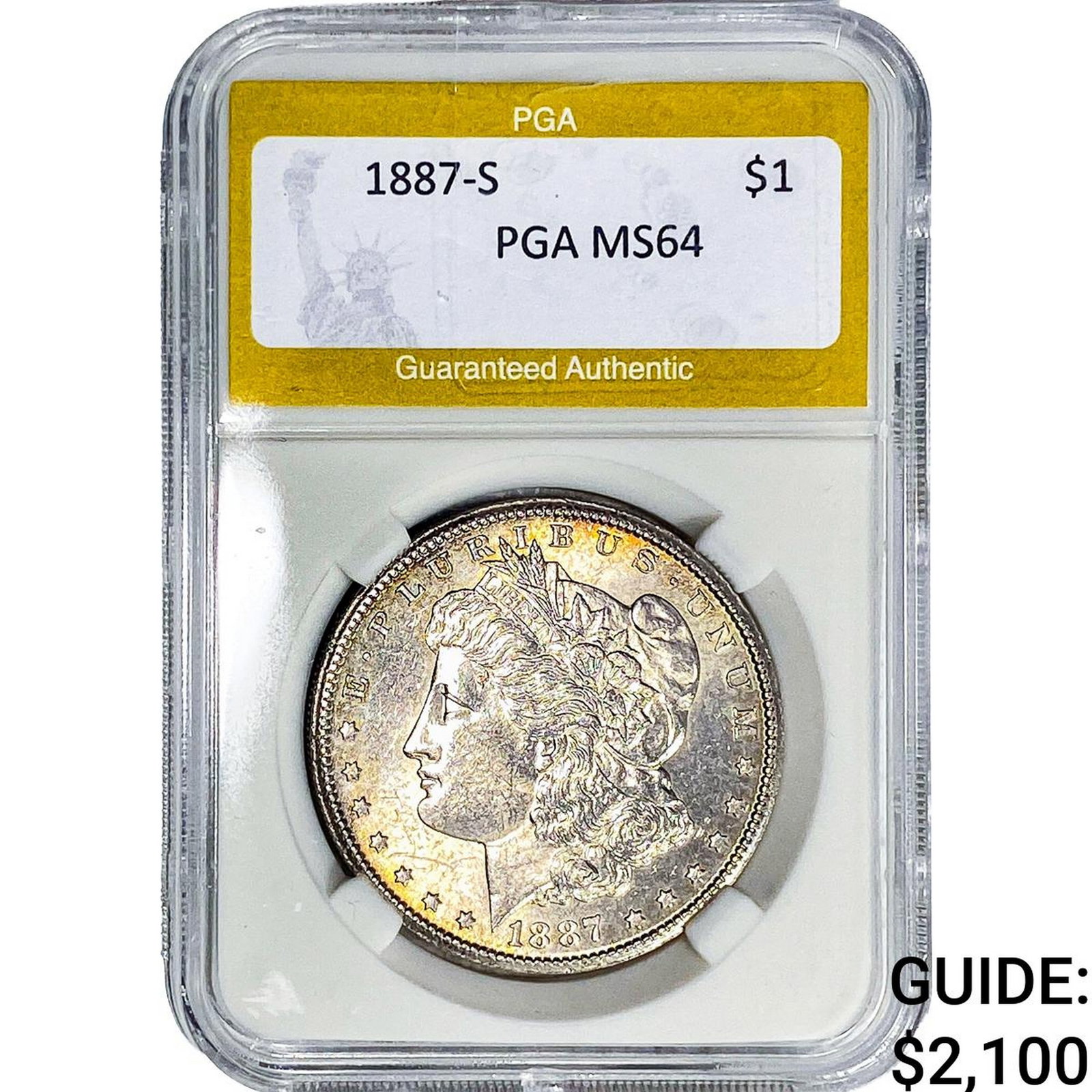 1887-S Morgan Silver Dollar PGA MS64 (1 of 2)