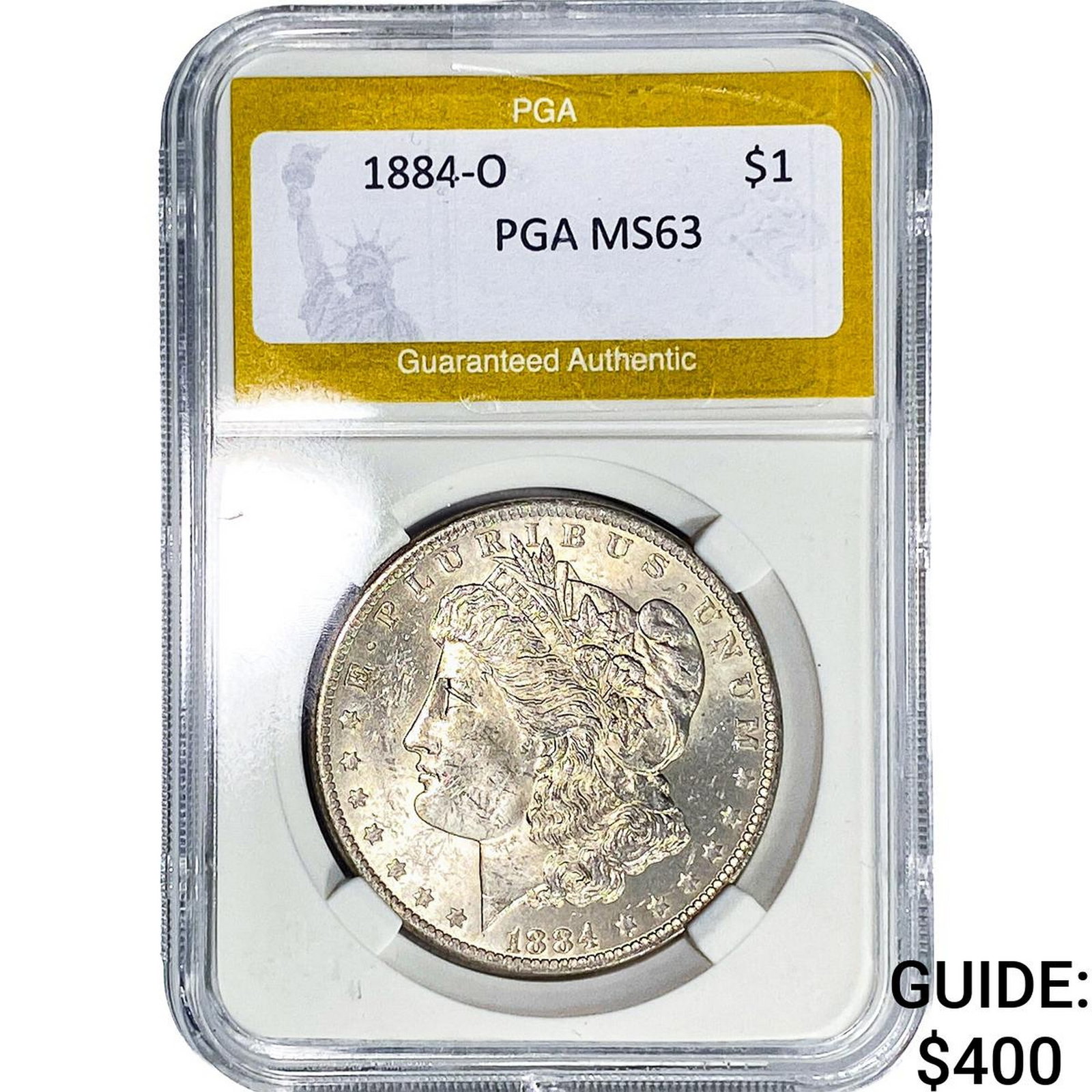 1884-O Morgan Silver Dollar PGA MS63 (1 of 2)