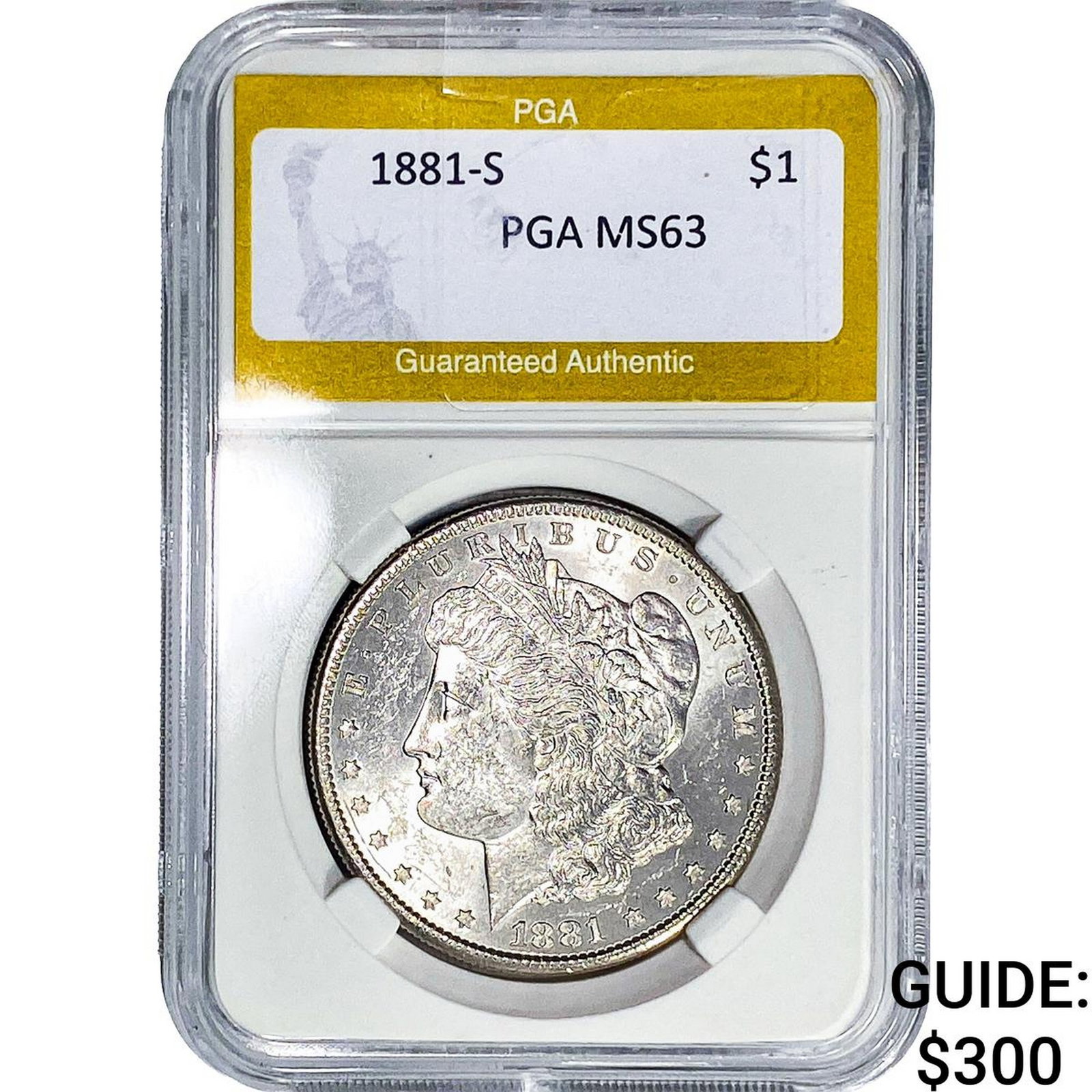 1881-S Morgan Silver Dollar PGA MS63 (1 of 2)