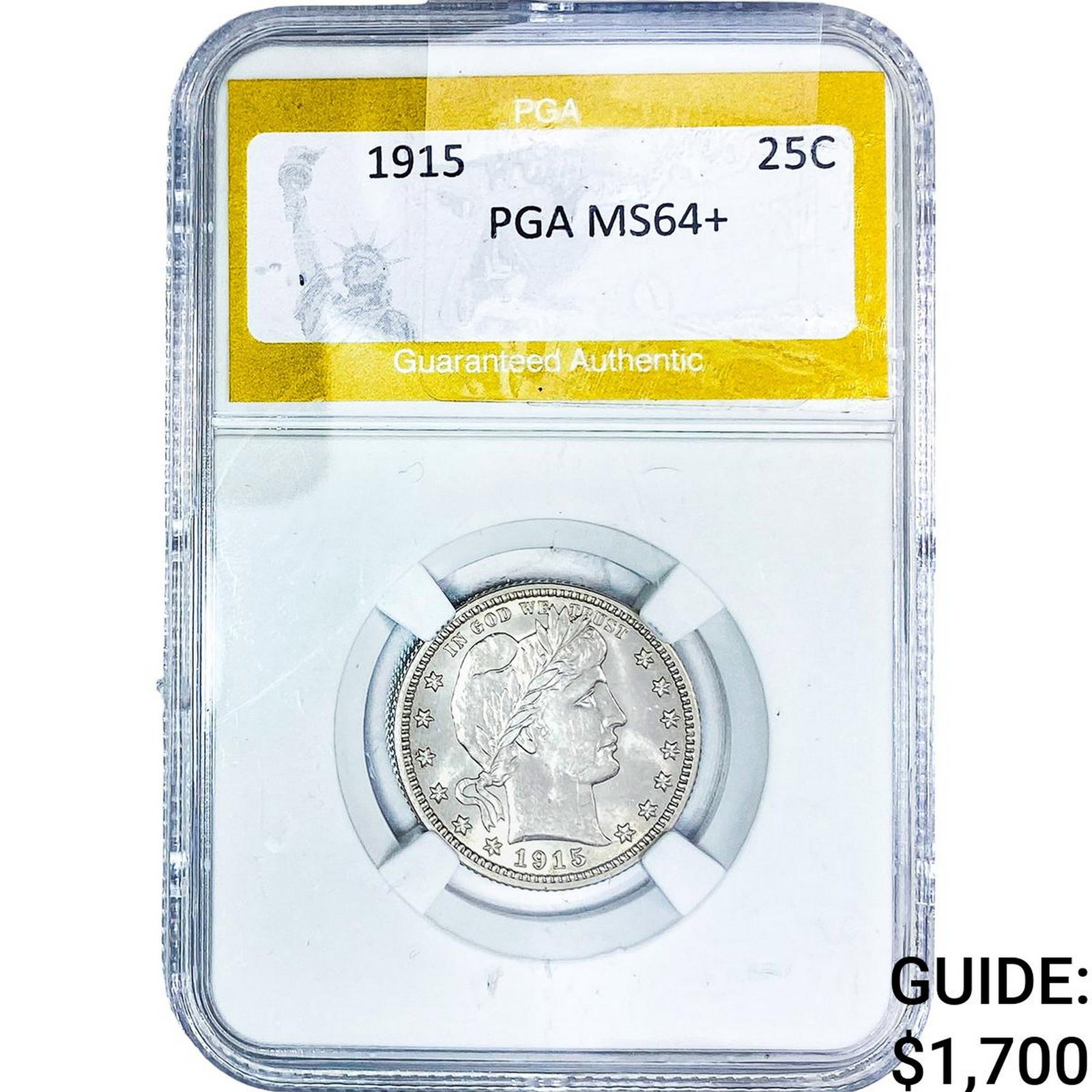 1915 Barber Quarter PGA MS64+ (1 of 2)