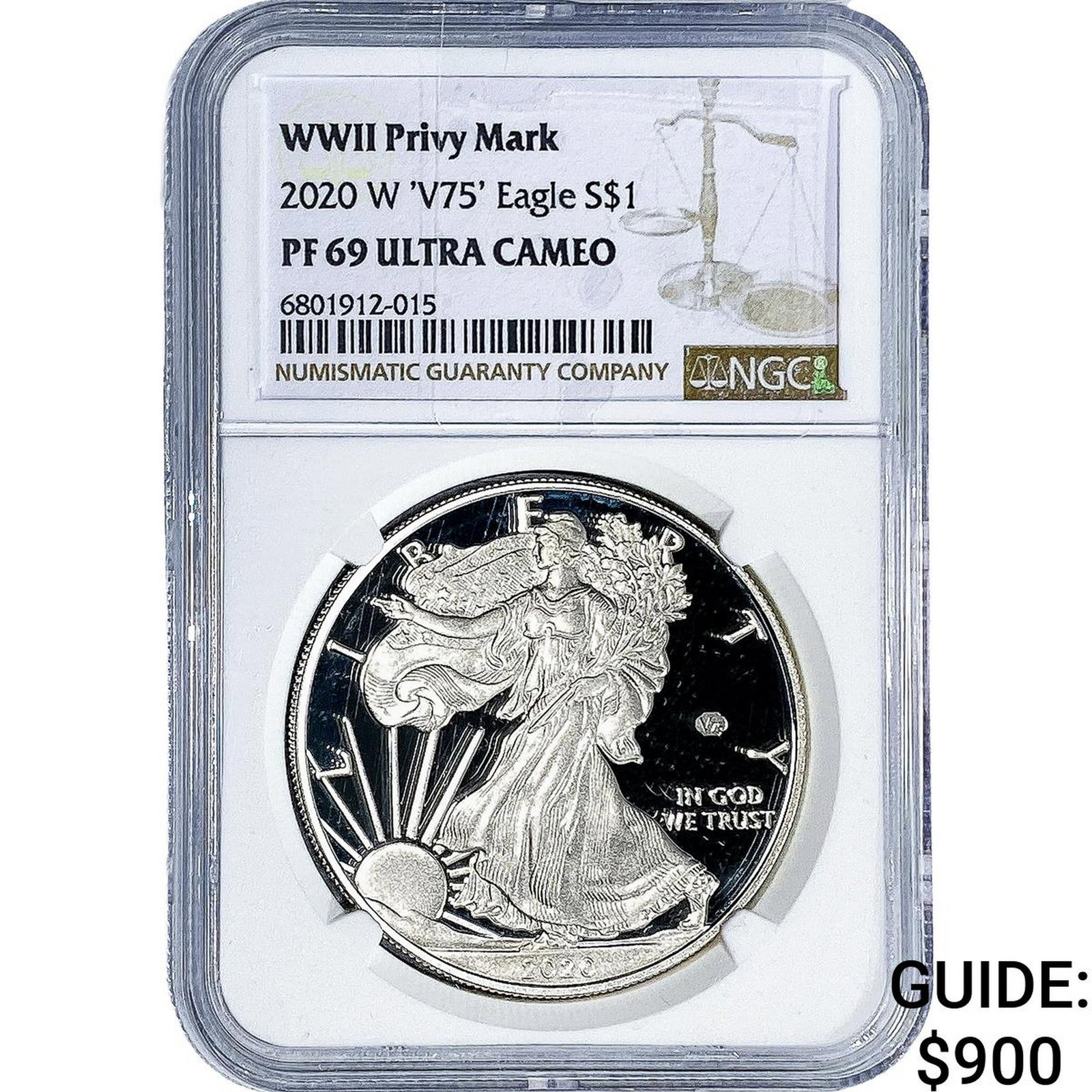 2020-W Silver Eagle NGC PF69 Ultra Cameo: 2020-W Silver Eagle NGC PF69 Ultra Cameo