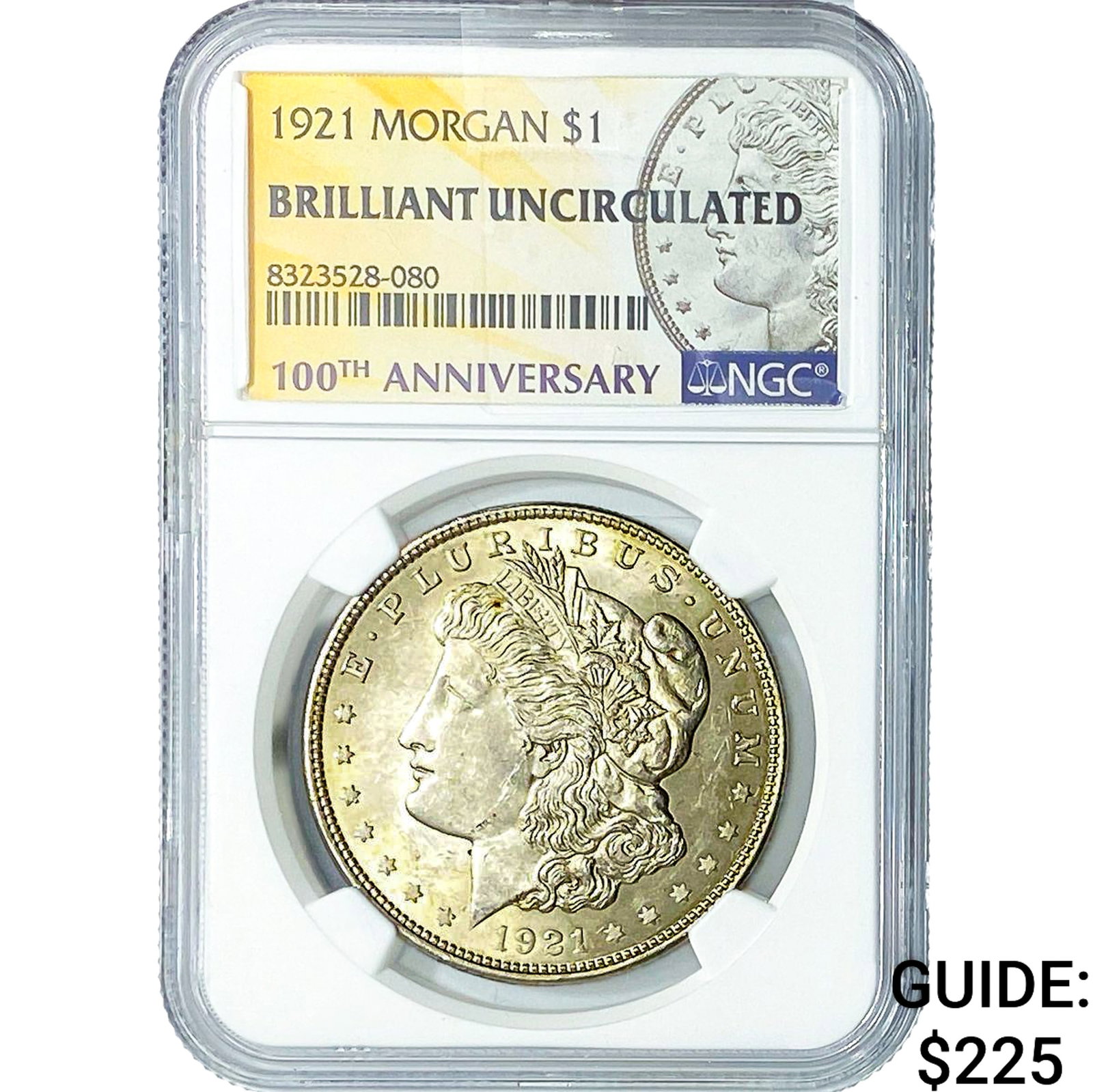 1921 Morgan Silver Dollar NGC BU 100th Anniversary (1 of 2)