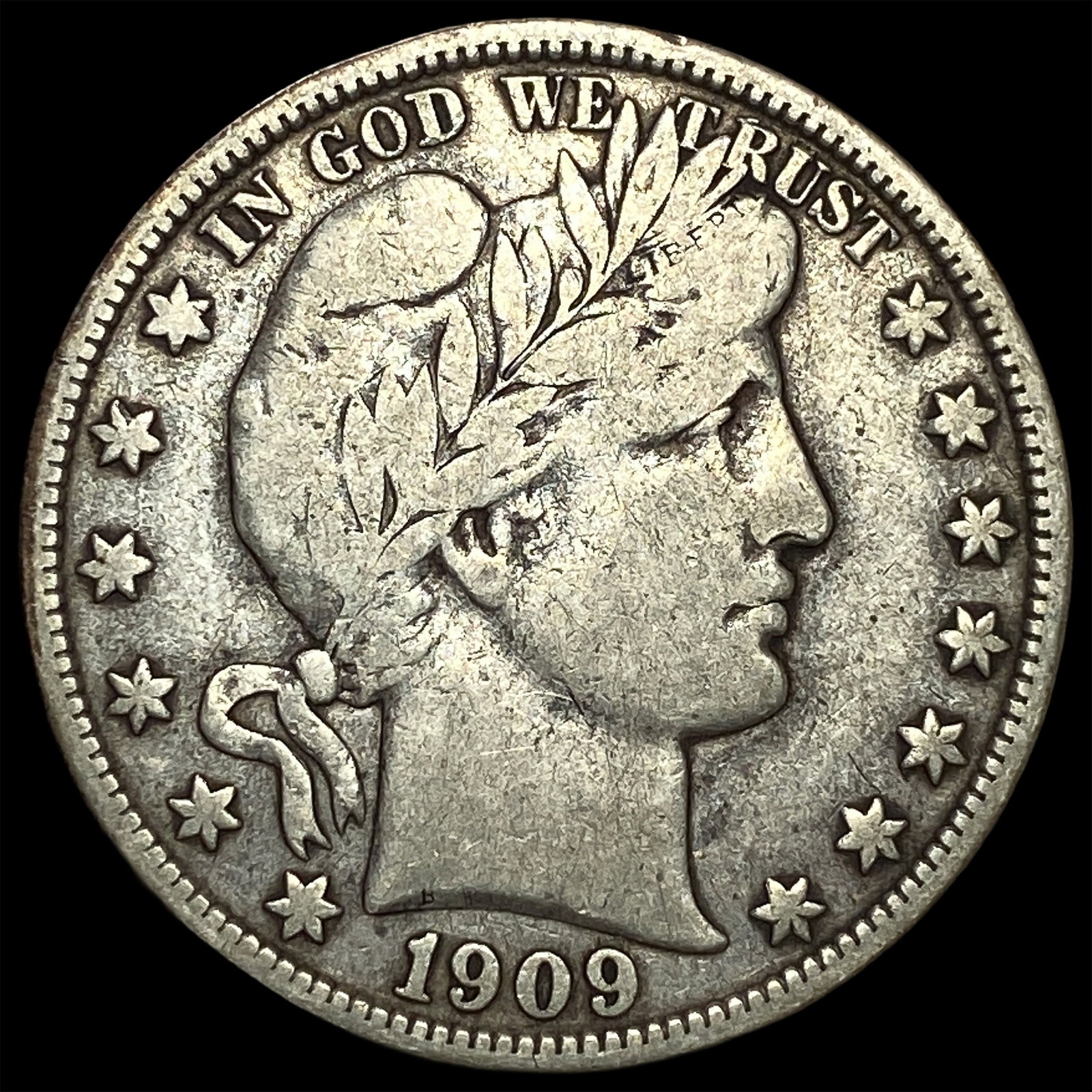 1909 Barber Half Dollar NEARLY UNCIRCULATED: 1909 Barber Half Dollar NEARLY UNCIRCULATED