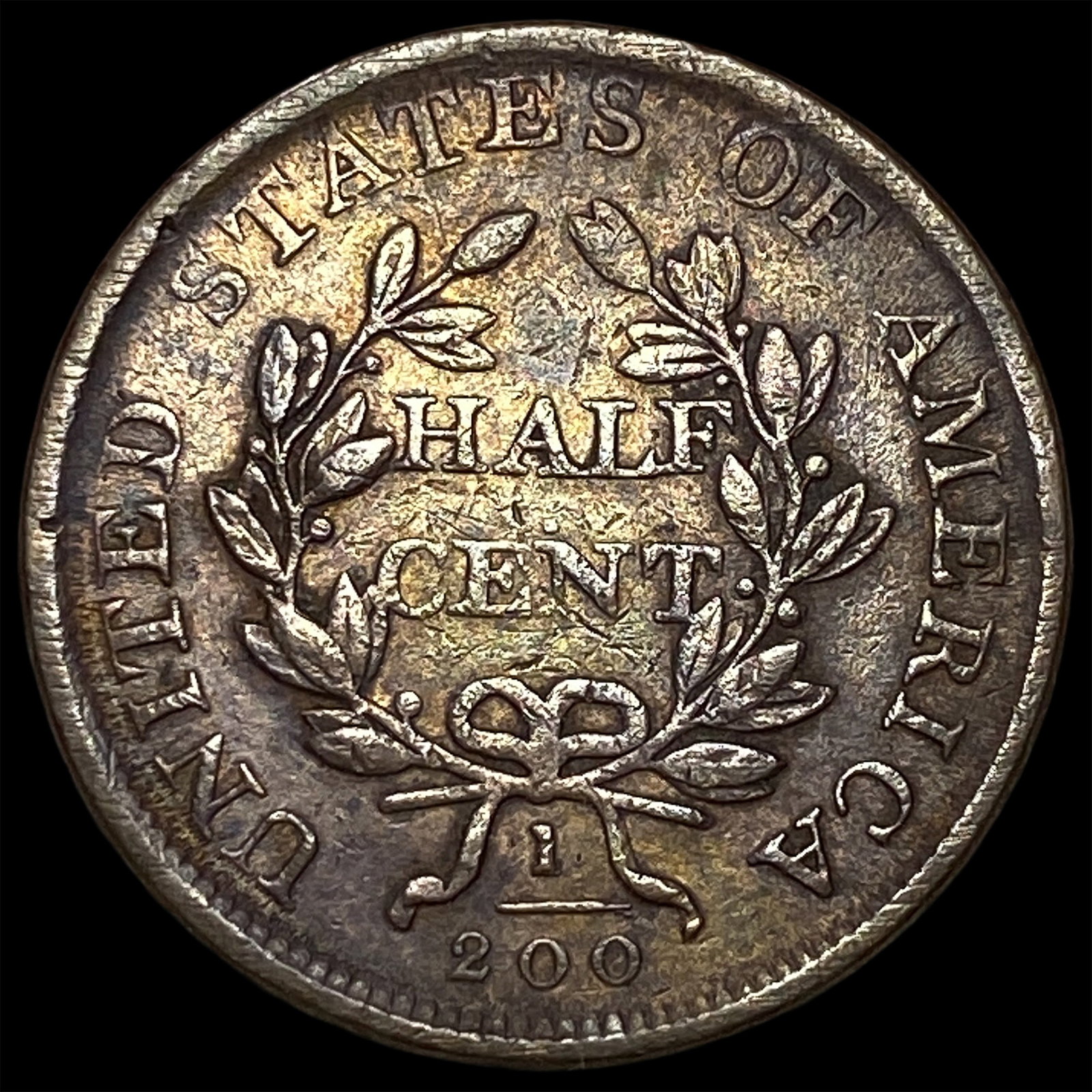 1807 Draped Bust Half Cent LIGHTLY CIRCULATED - 2