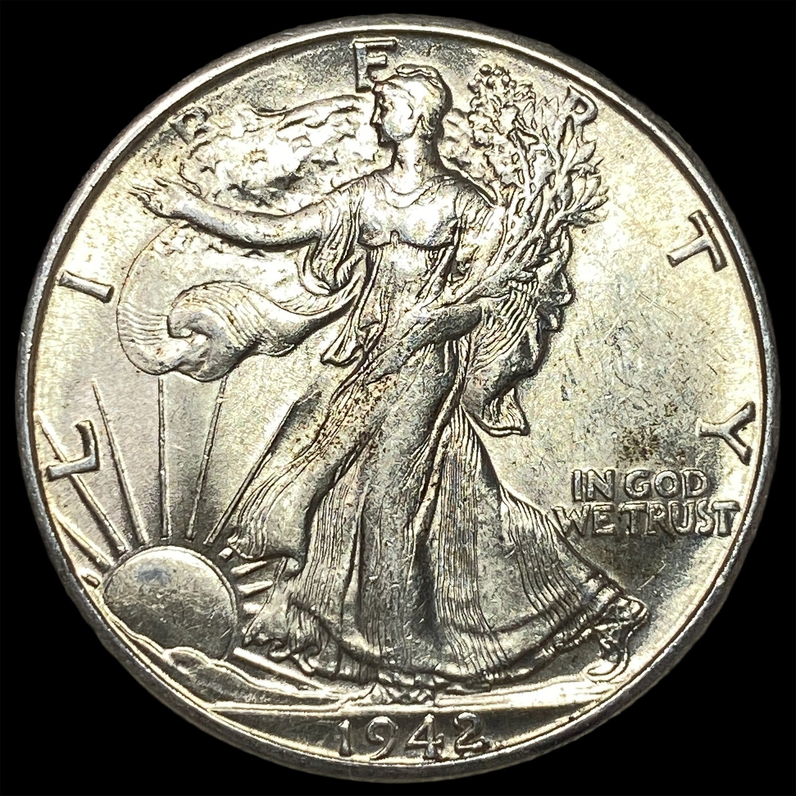 1942-D Silver Walking Liberty Half Dollar UNCIRCULATED: 1942-D Silver Walking Liberty Half Dollar UNCIRCULATED