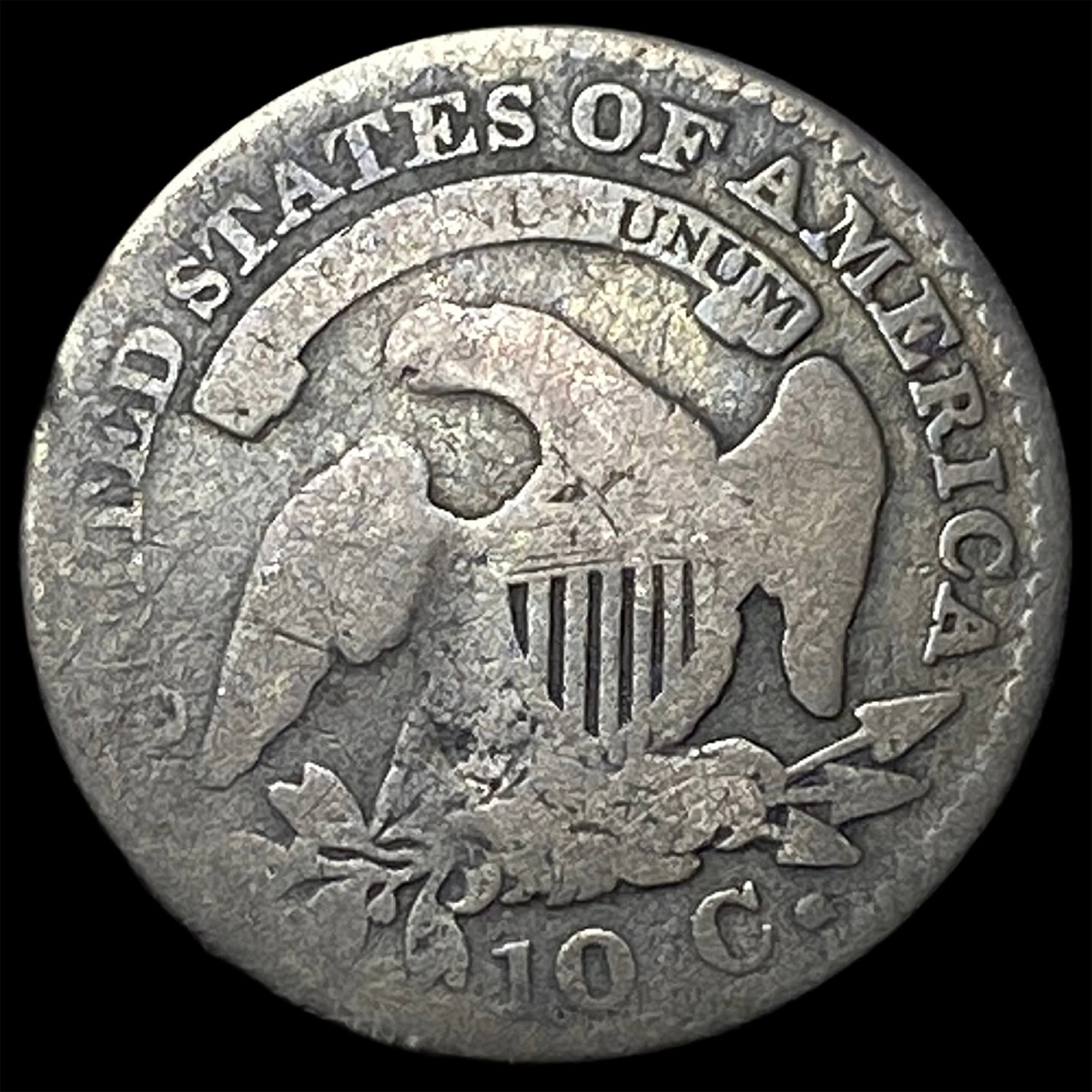 1829 Capped Bust Dime NICELY CIRCULATED - 2