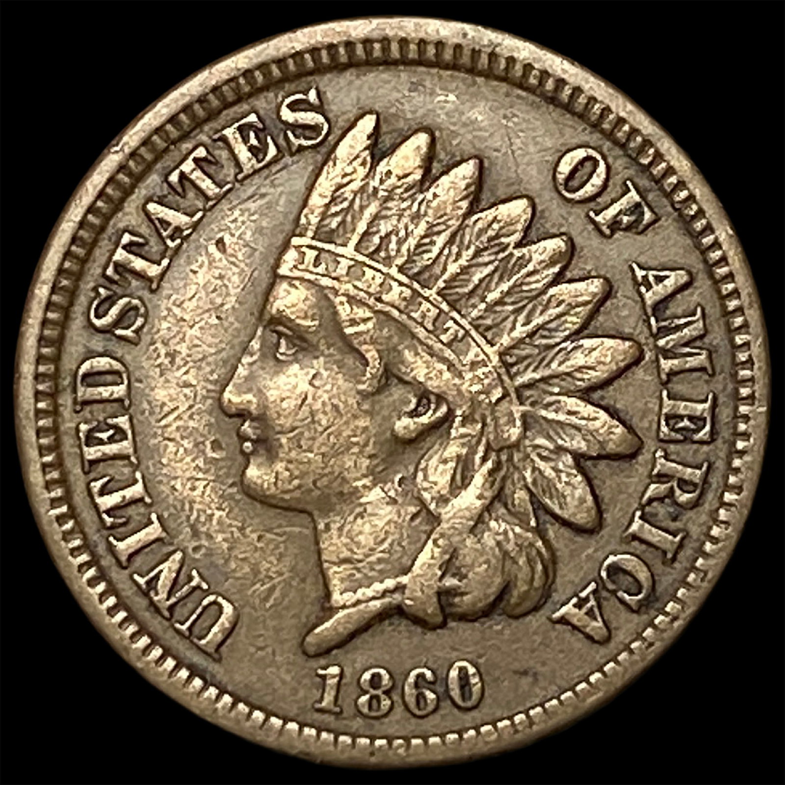 1860 Indian Head Cent NEARLY UNCIRCULATED (1 of 2)