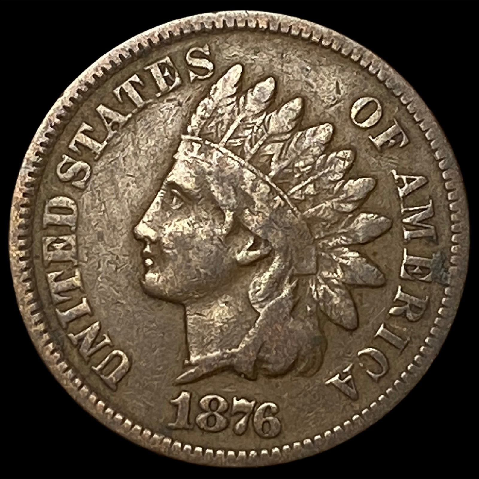 1876 Indian Head Cent LIGHTLY CIRCULATED (1 of 2)