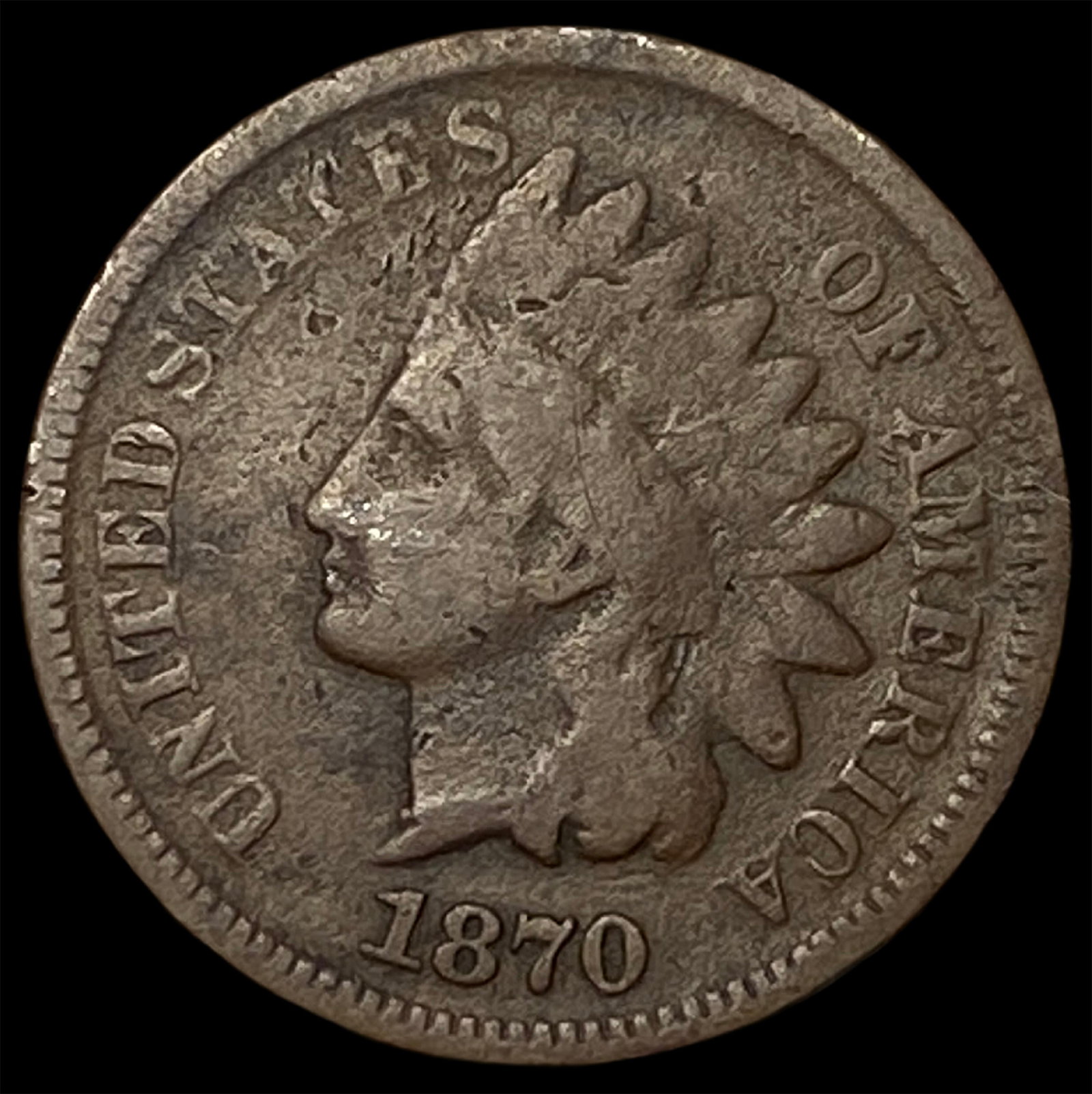 1870 Indian Head Cent LIGHTLY CIRCULATED (1 of 2)