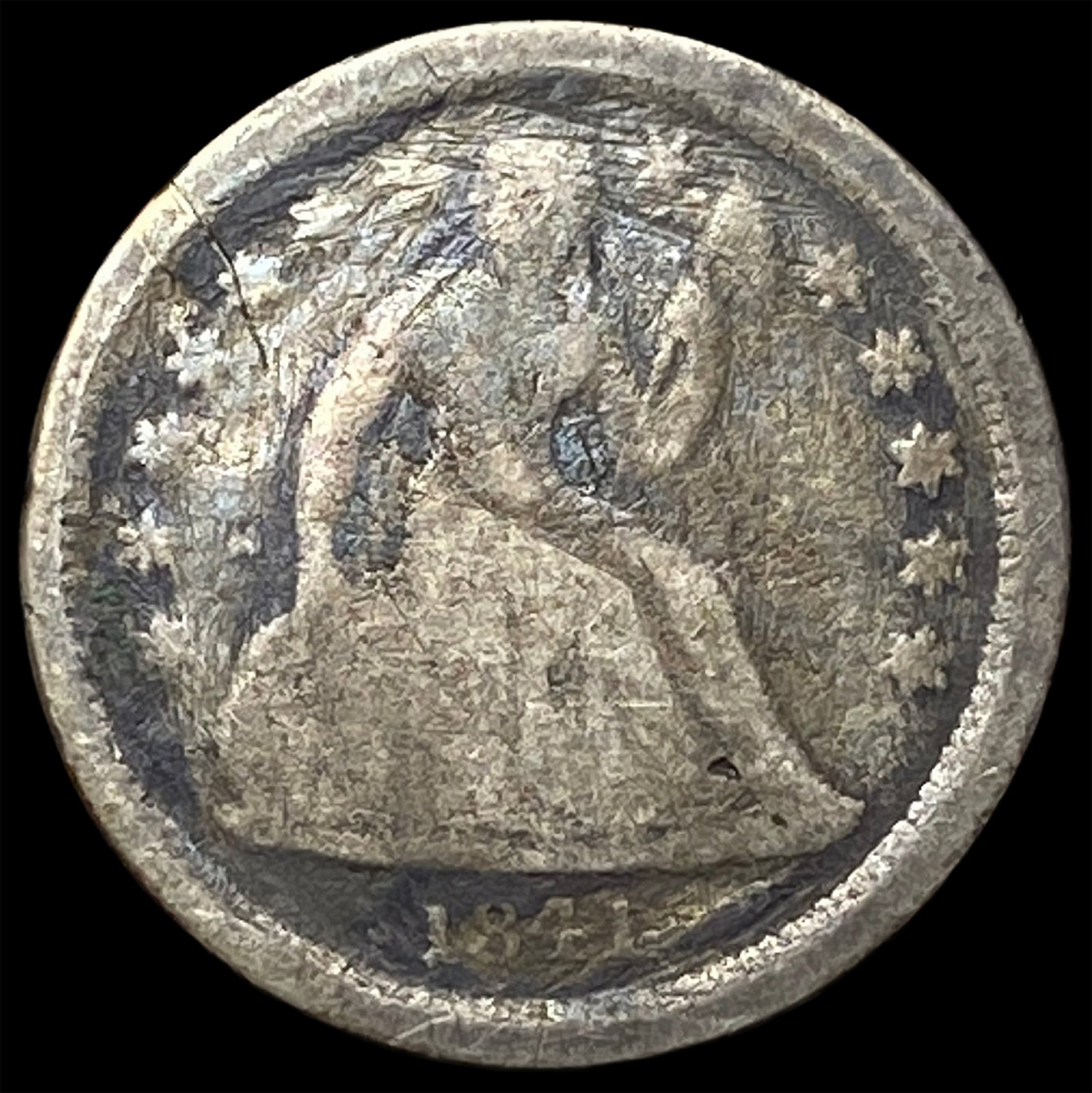 1841-O Seated Liberty Dime NICELY CIRCULATED (1 of 2)