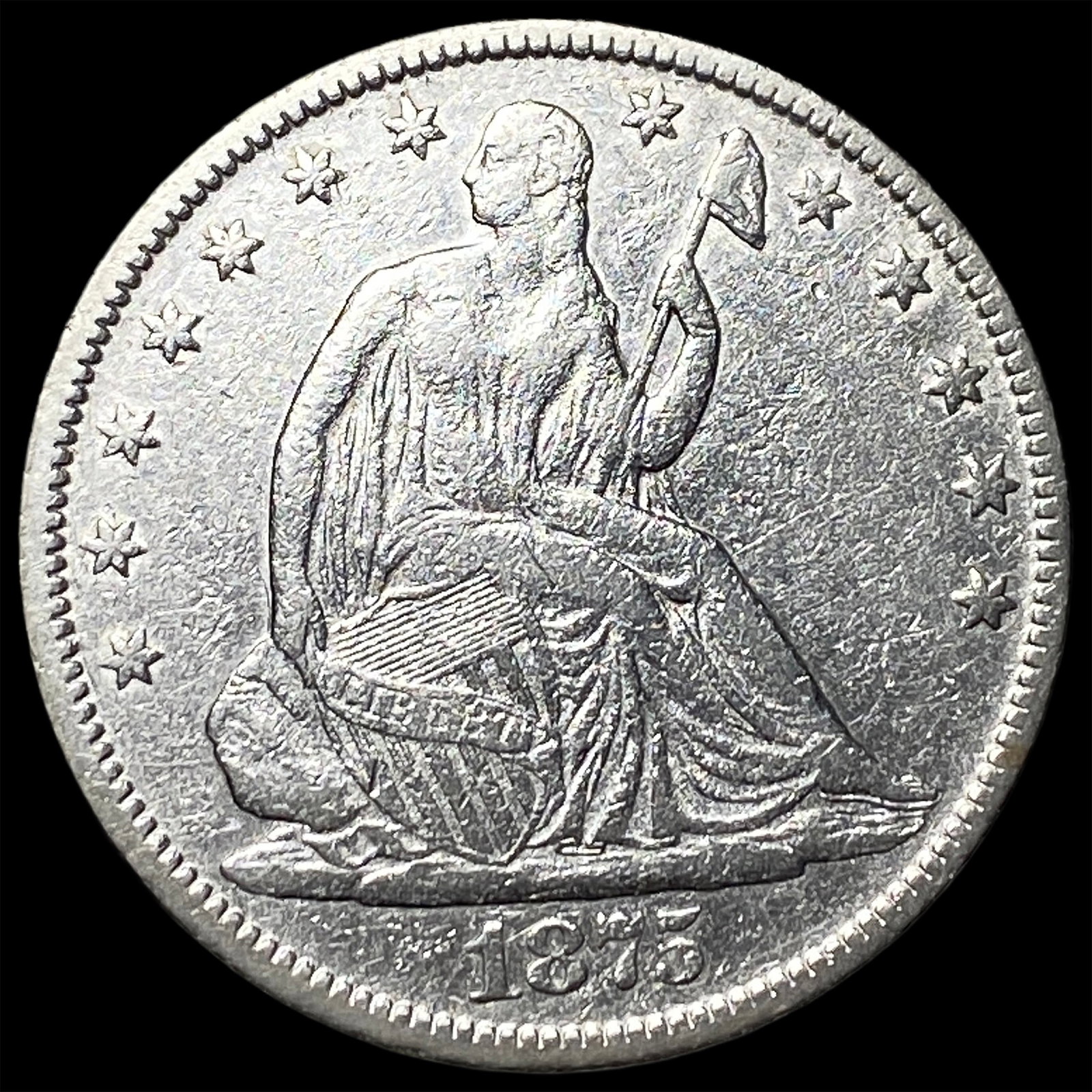 1875 Seated Liberty Half Dollar CLOSELY UNCIRCULATED (1 of 2)