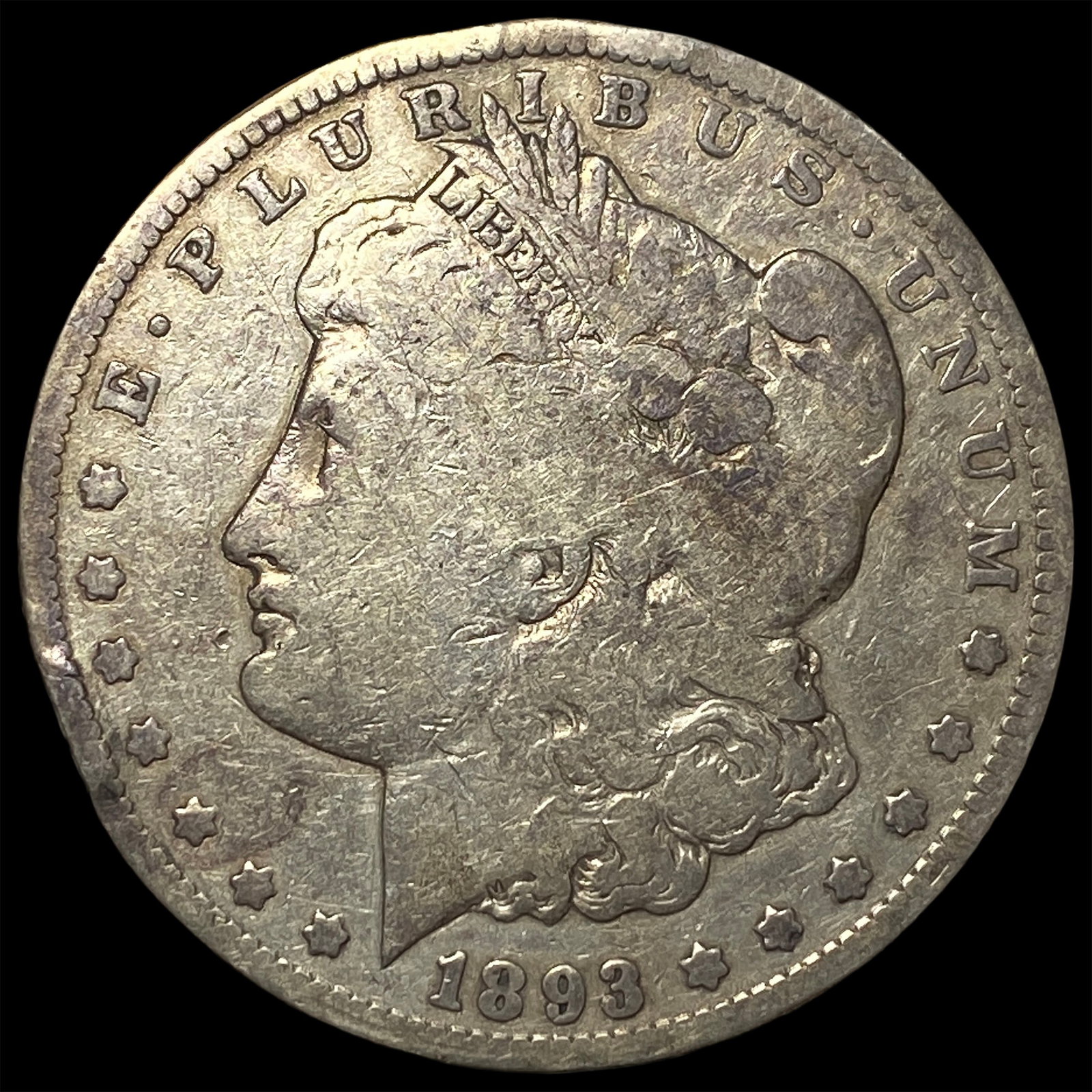 1893-CC Silver Morgan Dollar LIGHTLY CIRCULATED (1 of 2)