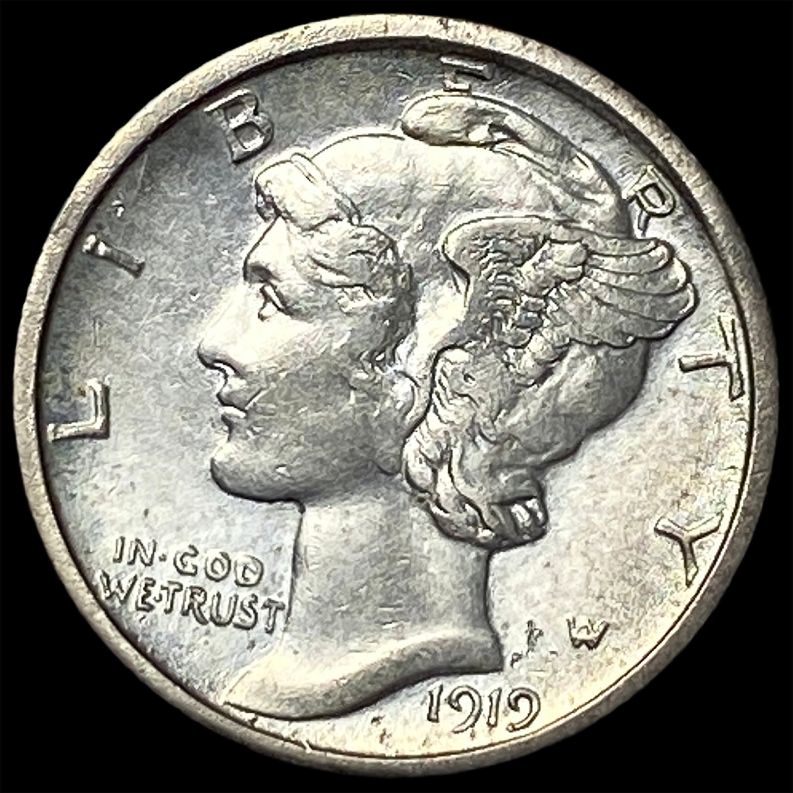 1919-S Silver Mercury Dime UNCIRCULATED (1 of 2)