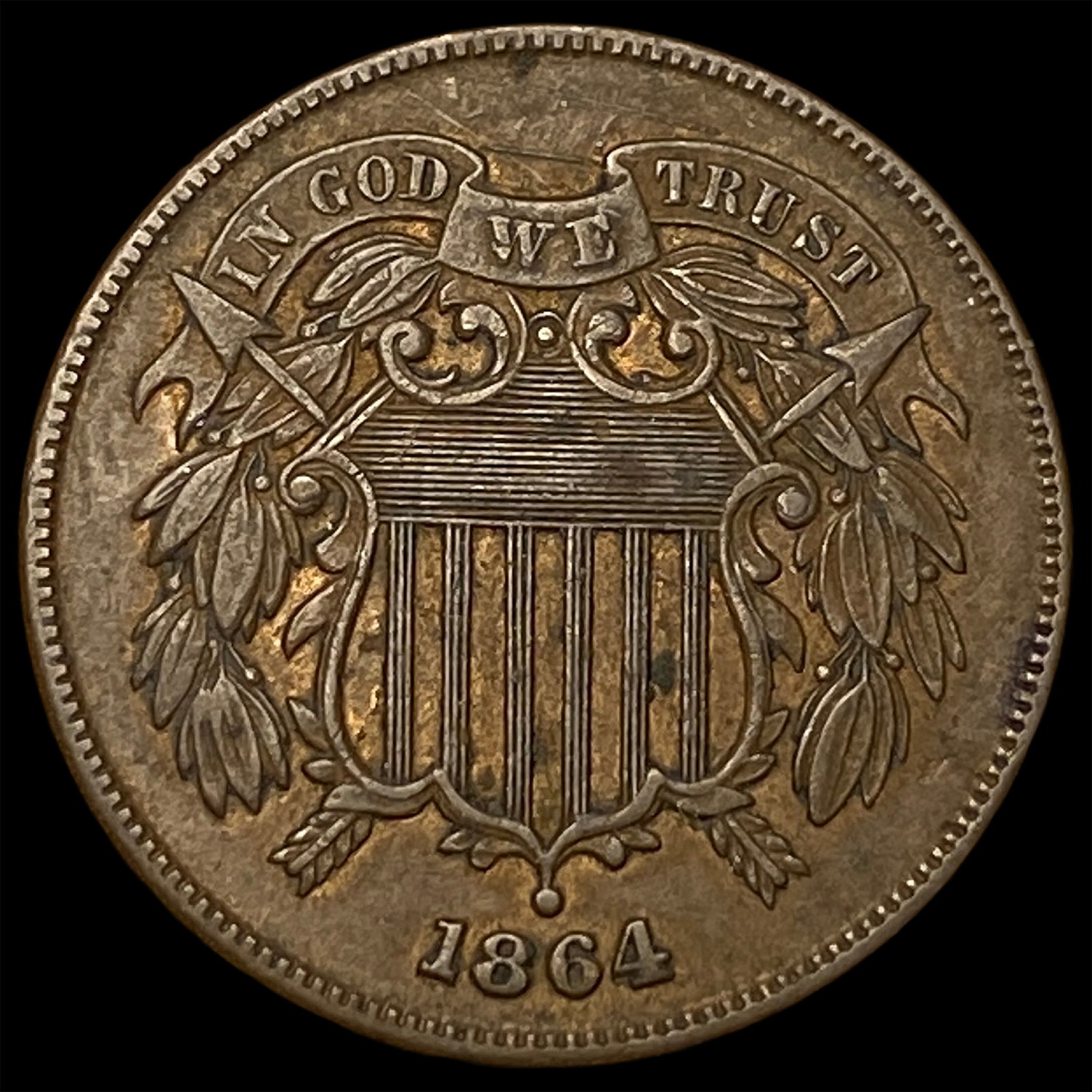 1864 Two-Cent Piece HIGH GRADE (1 of 2)