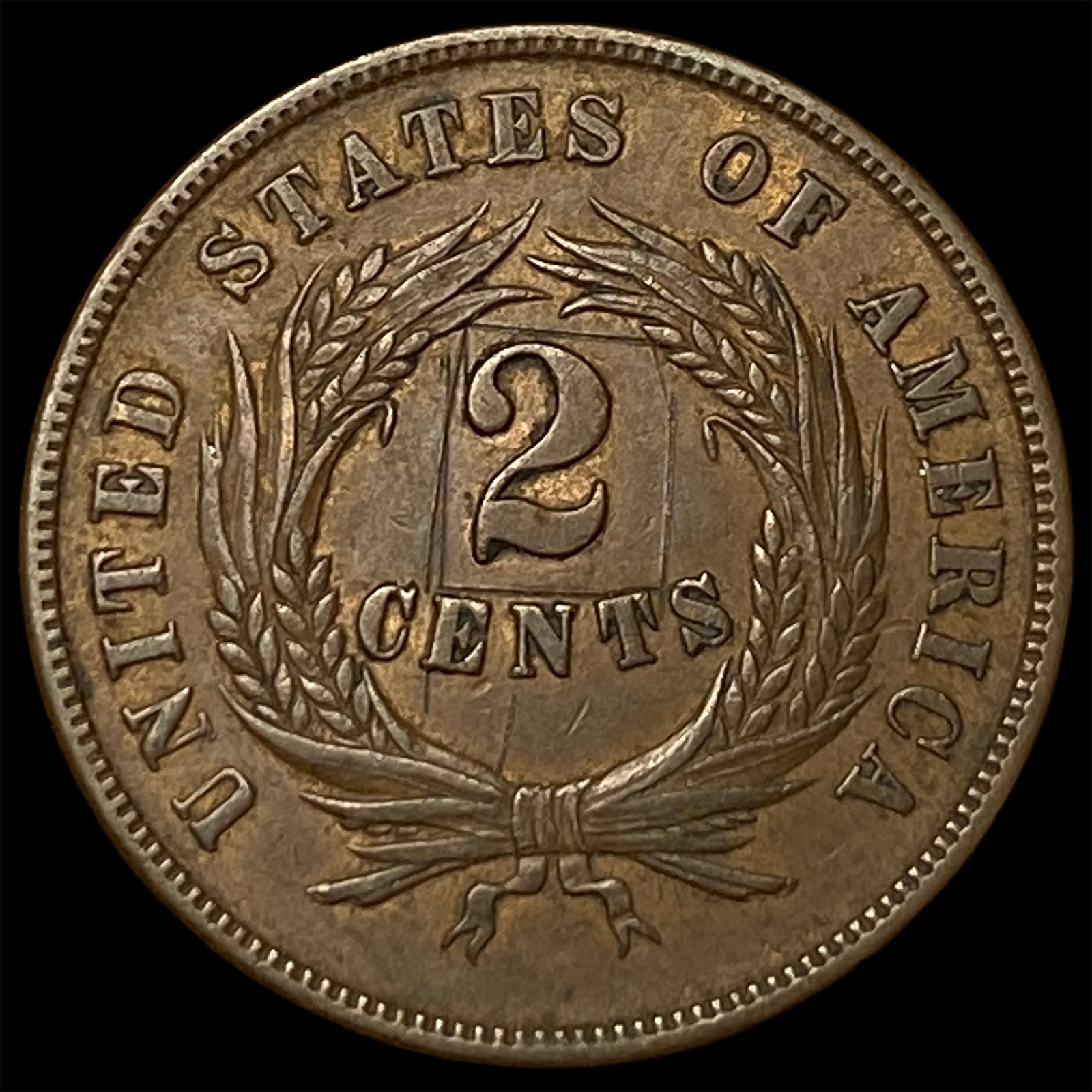 1864 Two-Cent Piece HIGH GRADE - 2