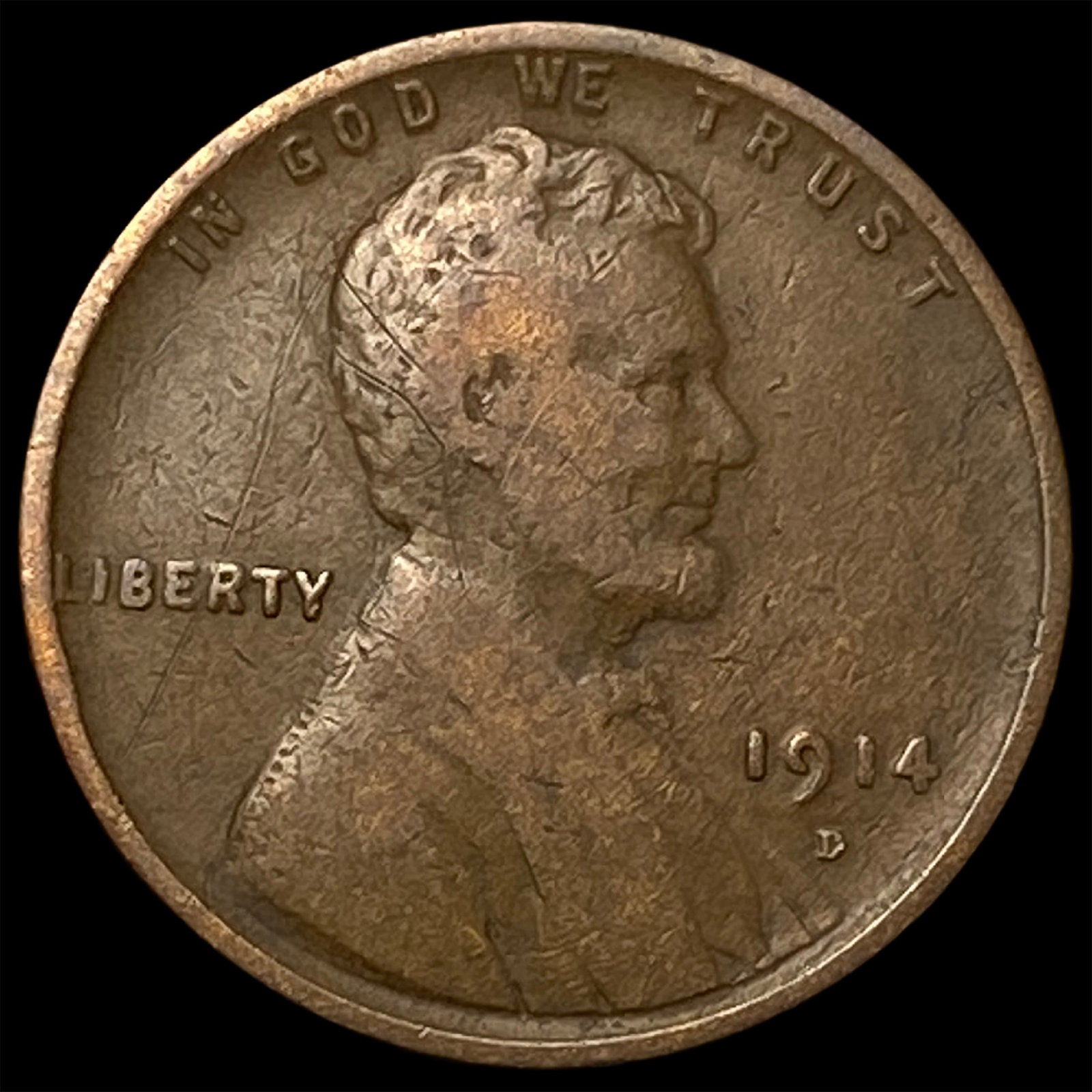 1914-D Lincoln Wheat Cent LIGHTLY CIRCULATED: 1914-D Lincoln Wheat Cent LIGHTLY CIRCULATED