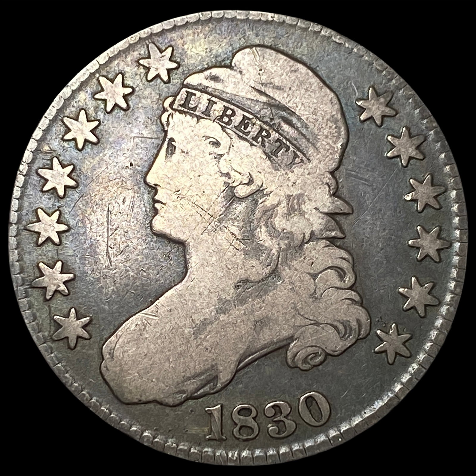 1830 Capped Bust Half Dollar LIGHTLY CIRCULATED: 1830 Capped Bust Half Dollar LIGHTLY CIRCULATED