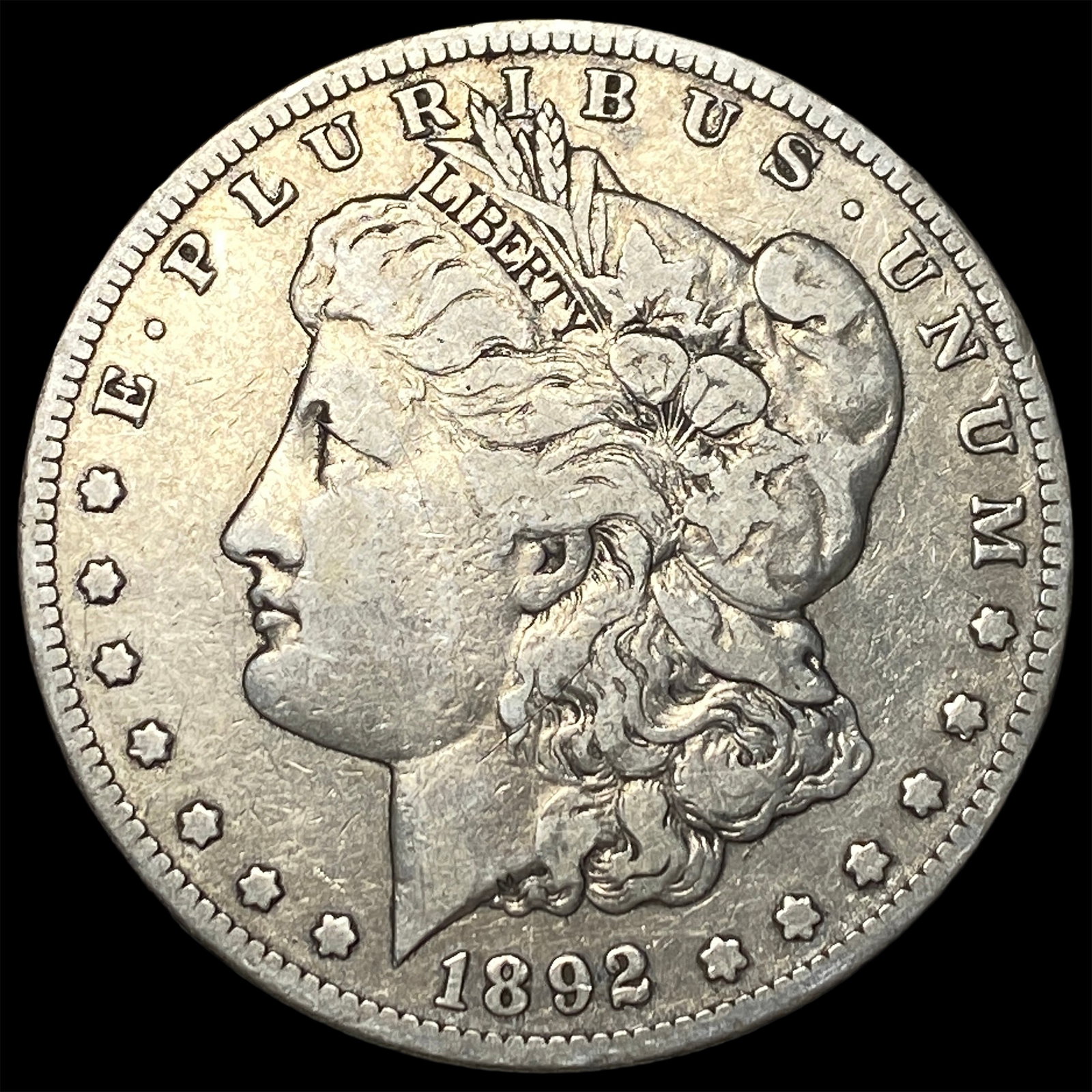 1892-S Silver Morgan Dollar NEARLY UNCIRCULATED: 1892-S Silver Morgan Dollar NEARLY UNCIRCULATED