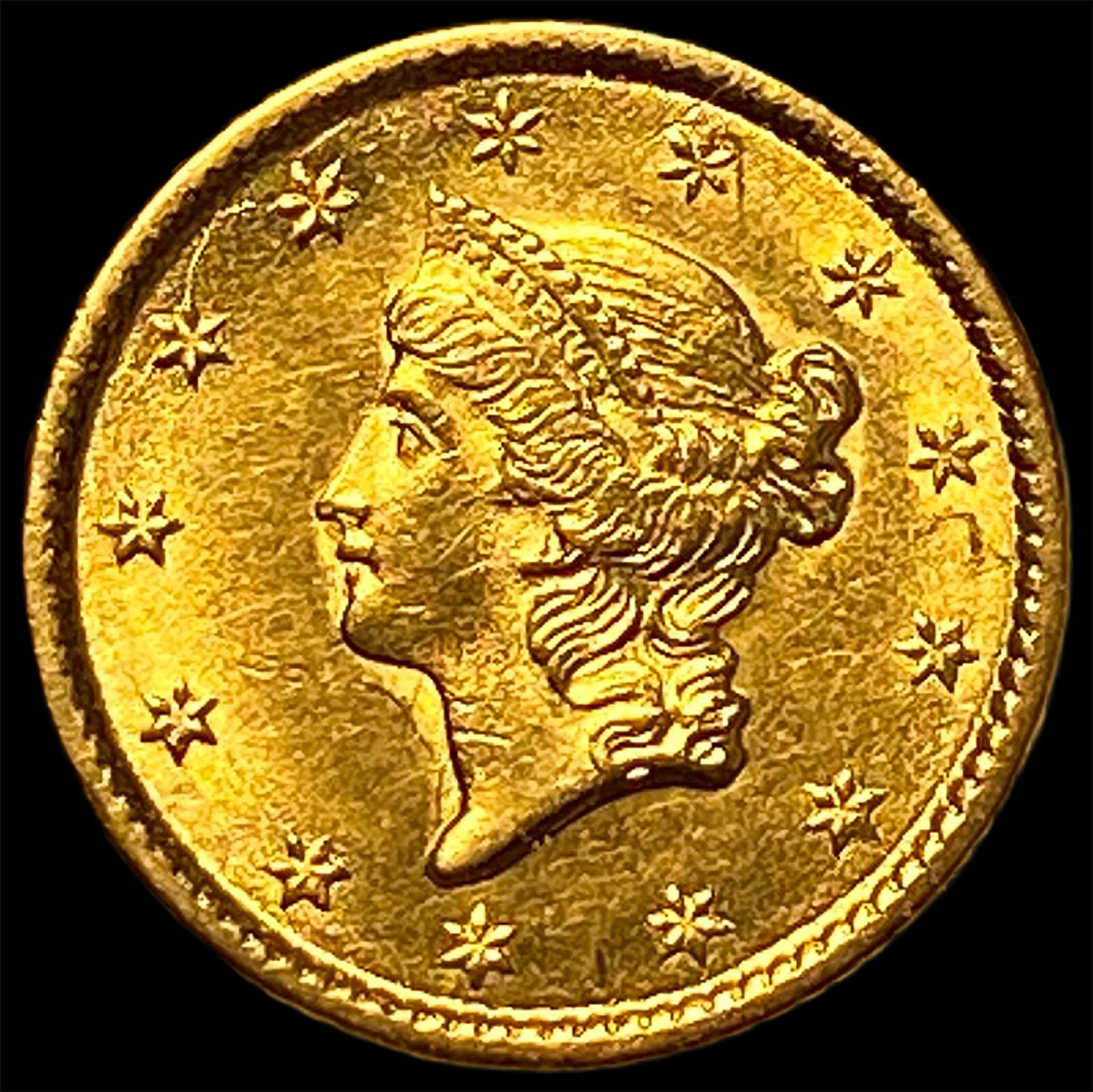 1853 Gold $1 Liberty Head Type 1 UNCIRCULATED: 1853 Gold $1 Liberty Head Type 1 UNCIRCULATED