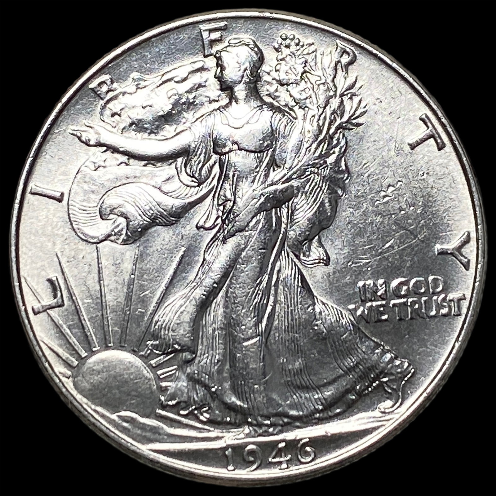 1946 Silver Walking Liberty Half Dollar CHOICE BU: 1946 Silver Walking Liberty Half Dollar CHOICE BU