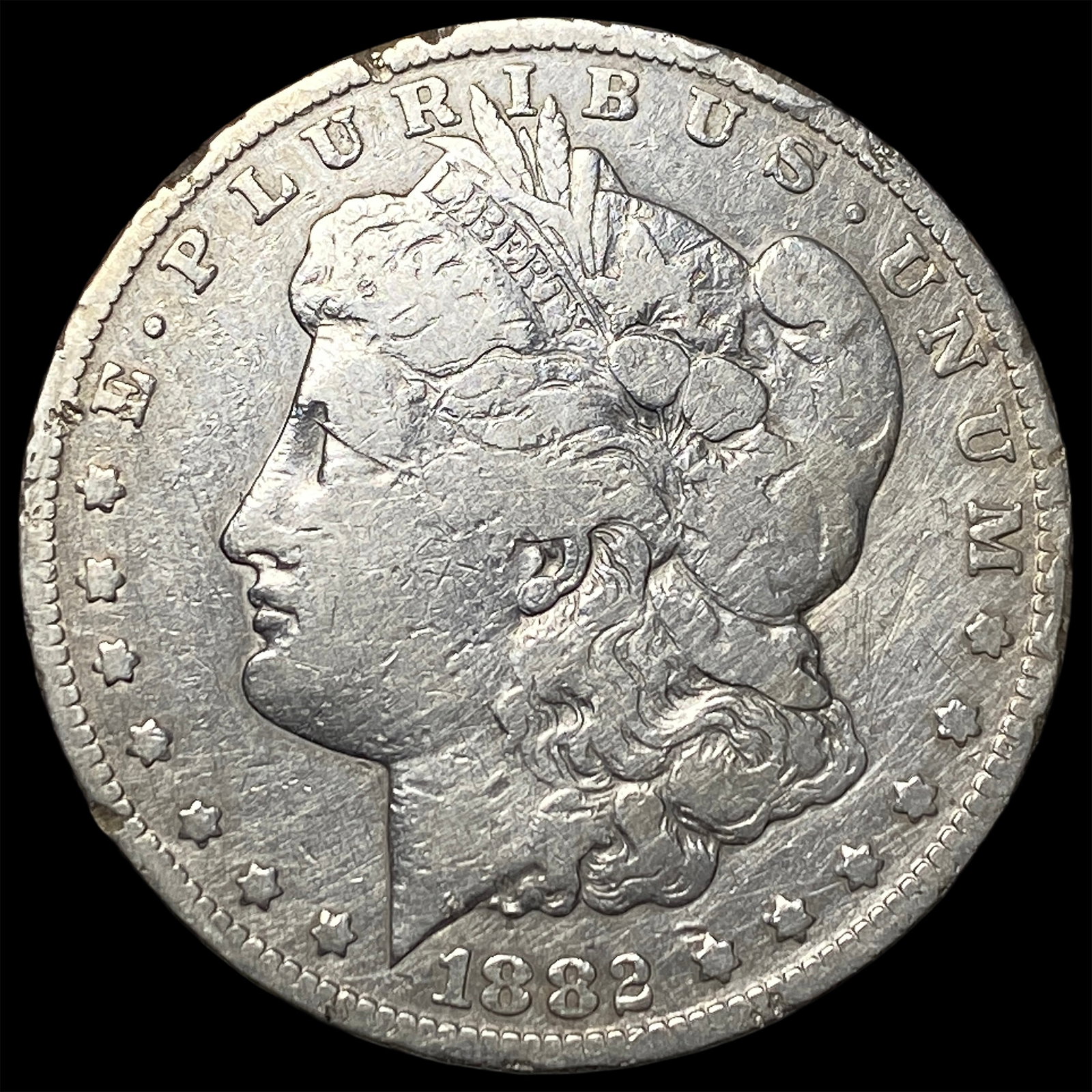 1882-CC Silver Morgan Dollar LIGHTLY CIRCULATED: 1882-CC Silver Morgan Dollar LIGHTLY CIRCULATED