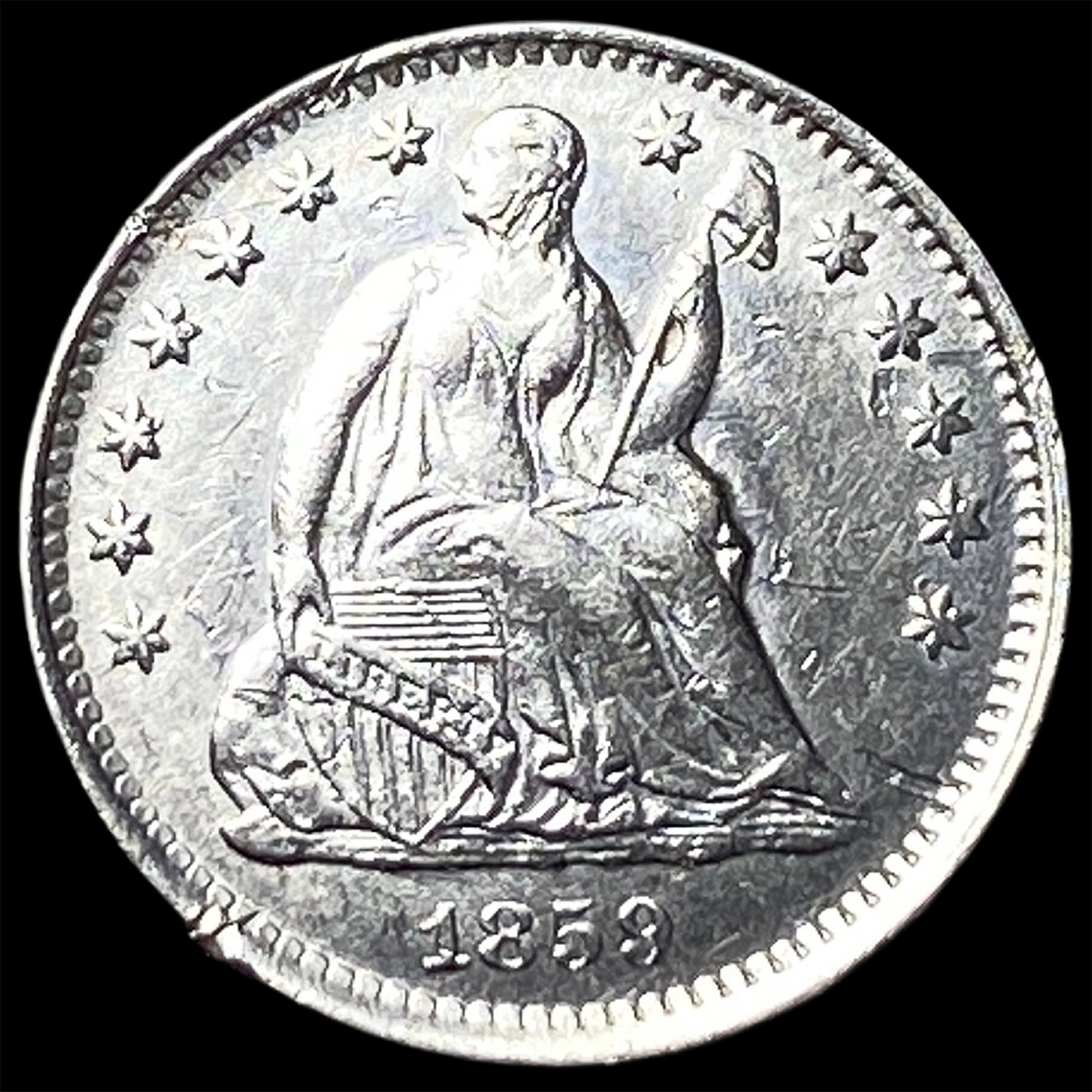 1859-O Silver Seated Liberty Half Dime UNCIRCULATED: 1859-O Silver Seated Liberty Half Dime UNCIRCULATED