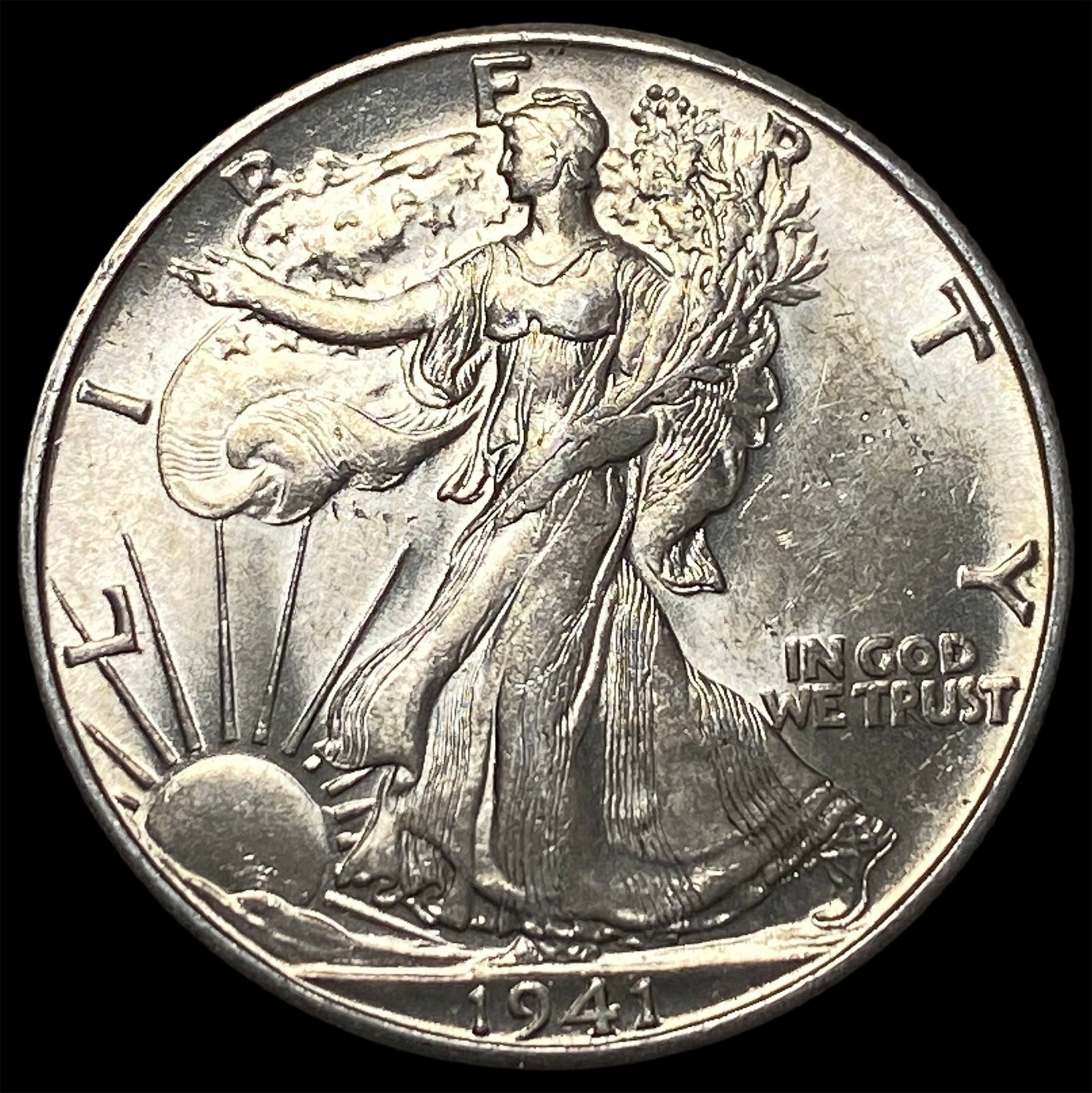 1941-D Silver Walking Liberty Half Dollar GEM BU: 1941-D Silver Walking Liberty Half Dollar GEM BU