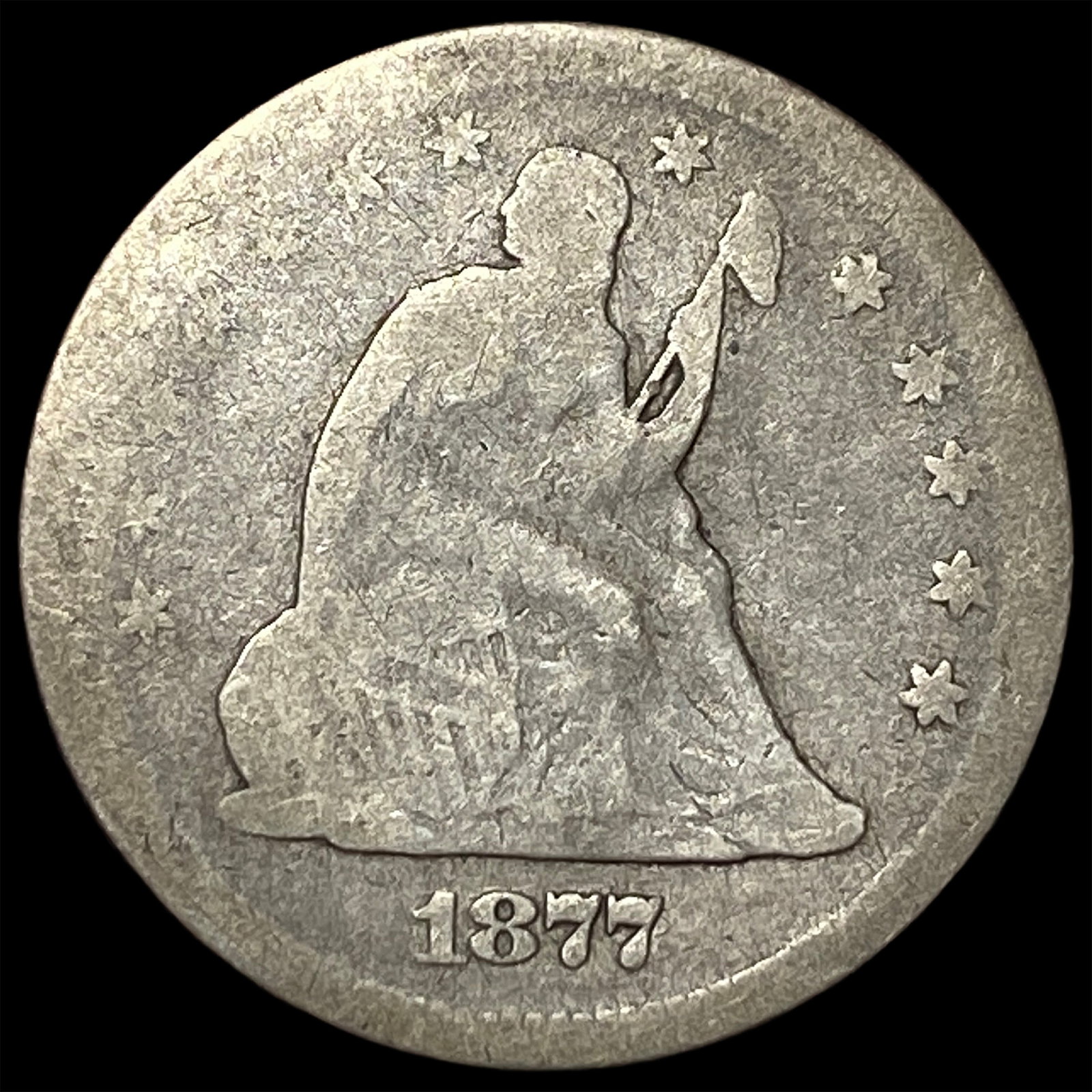 1877 Seated Liberty Half Dollar NICELY CIRCULATED: 1877 Seated Liberty Half Dollar NICELY CIRCULATED