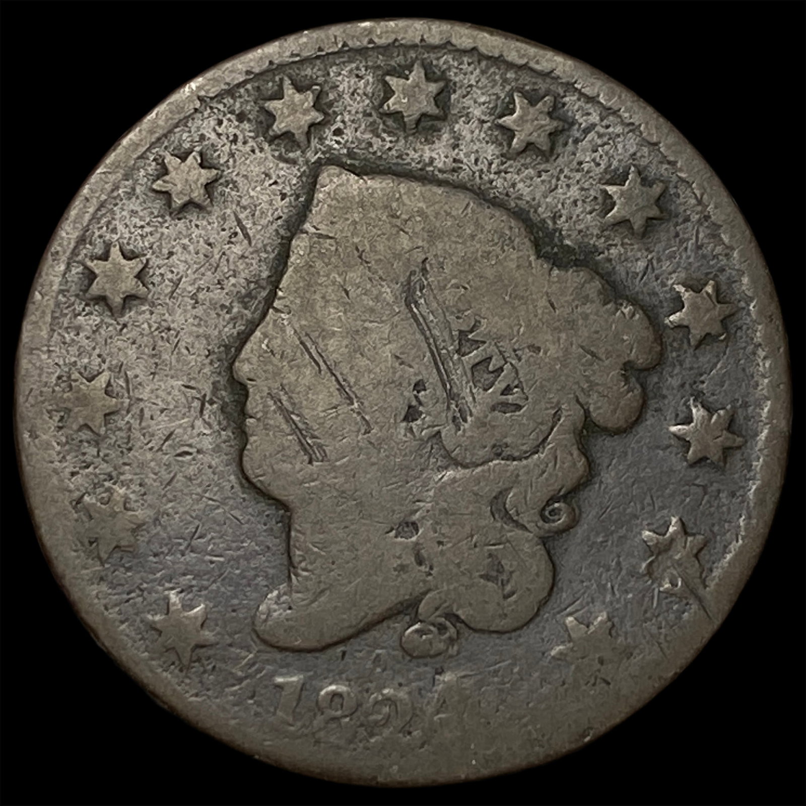 1824 Coronet Head Large Cent LIGHTLY CIRCULATED: 1824 Coronet Head Large Cent LIGHTLY CIRCULATED