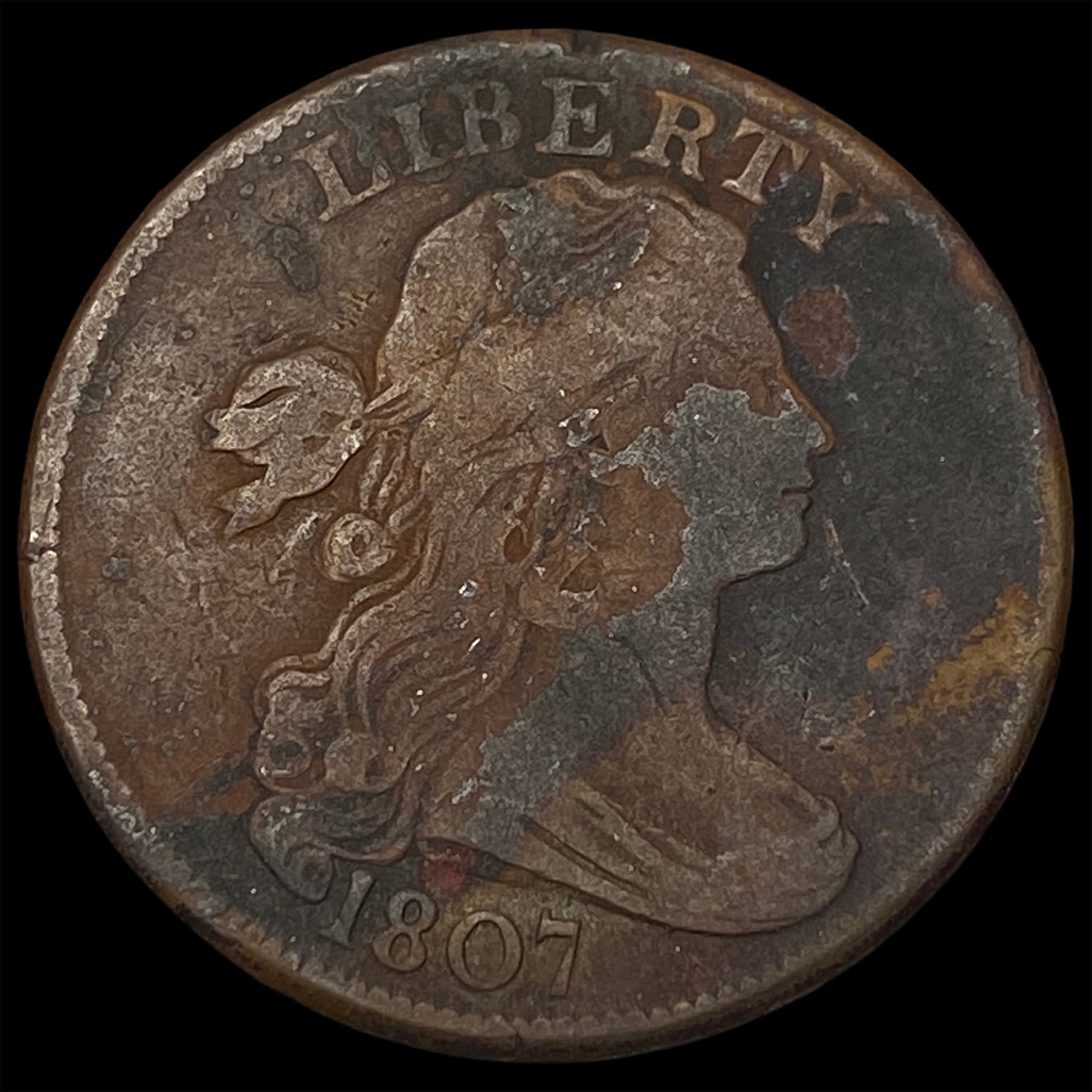 1807 Draped Bust Large Cent HIGH GRADE: 1807 Draped Bust Large Cent HIGH GRADE