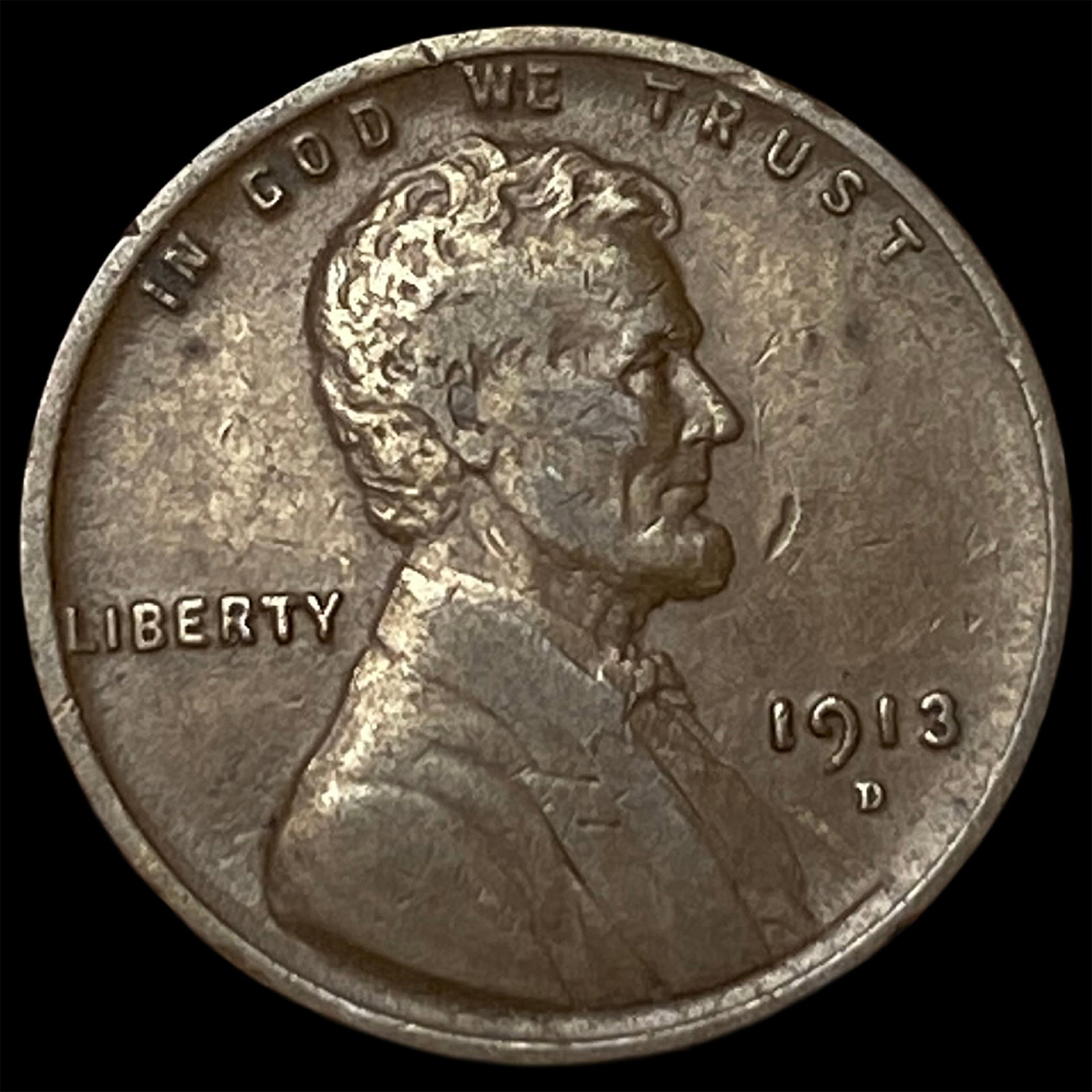 1913-D Lincoln Wheat Cent NEARLY UNCIRCULATED (1 of 2)