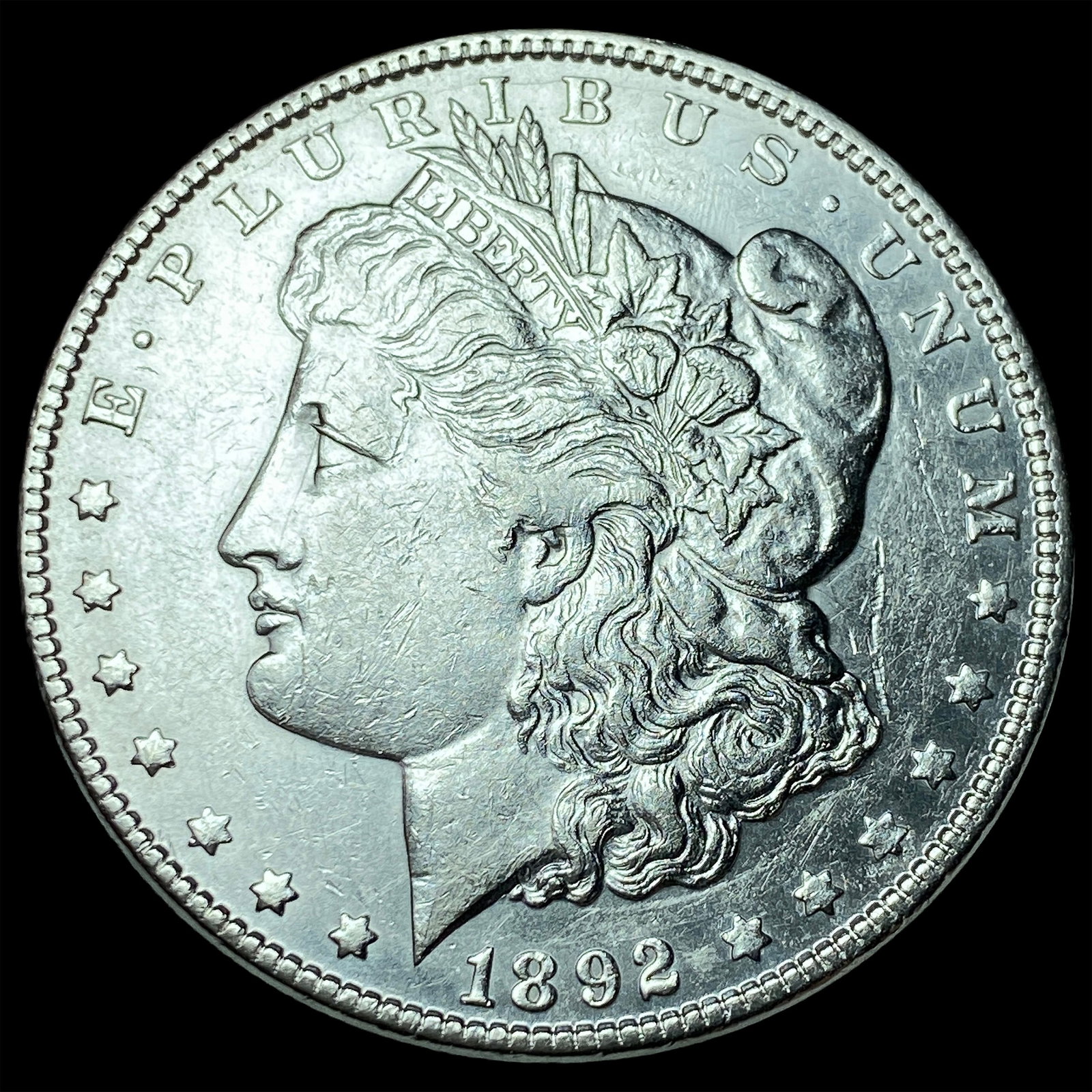 1892 Silver Morgan Dollar NEARLY UNCIRCULATED: 1892 Silver Morgan Dollar NEARLY UNCIRCULATED
