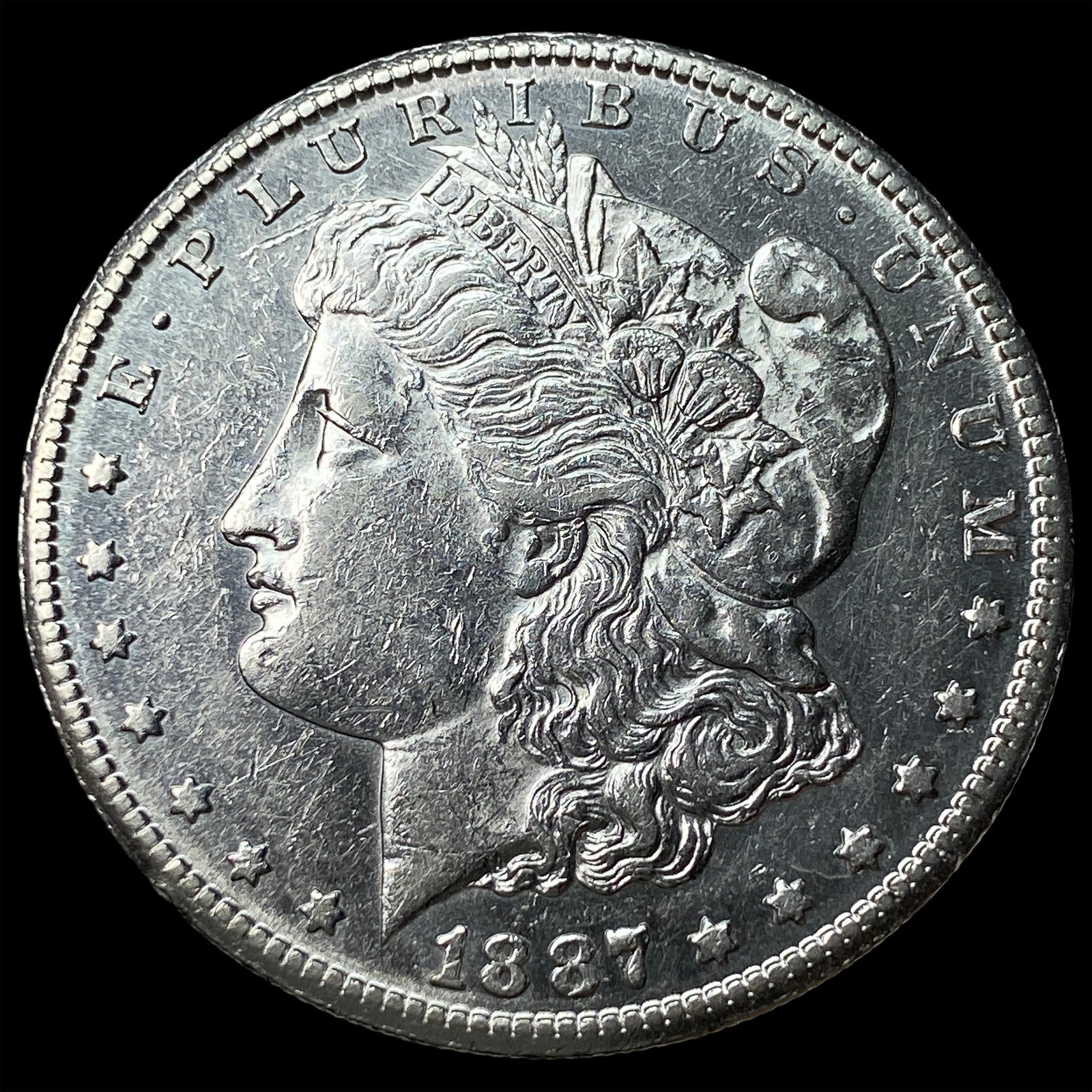 1887-S Silver Morgan Dollar CLOSELY UNCIRCULATED: 1887-S Silver Morgan Dollar CLOSELY UNCIRCULATED