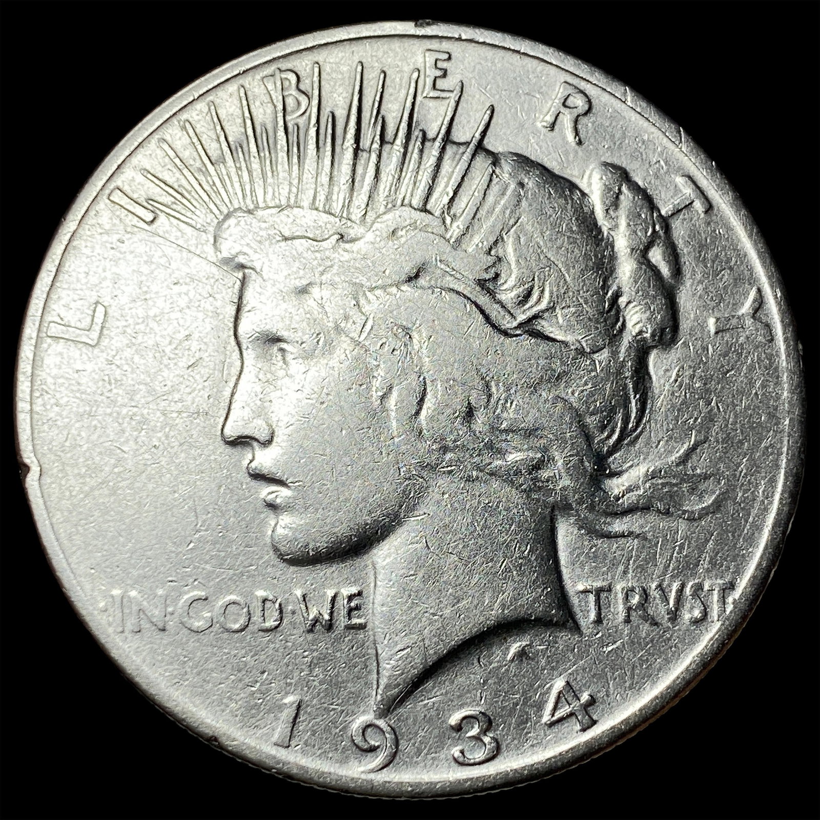 1934-S Silver Peace Dollar LIGHTLY CIRCULATED (1 of 2)