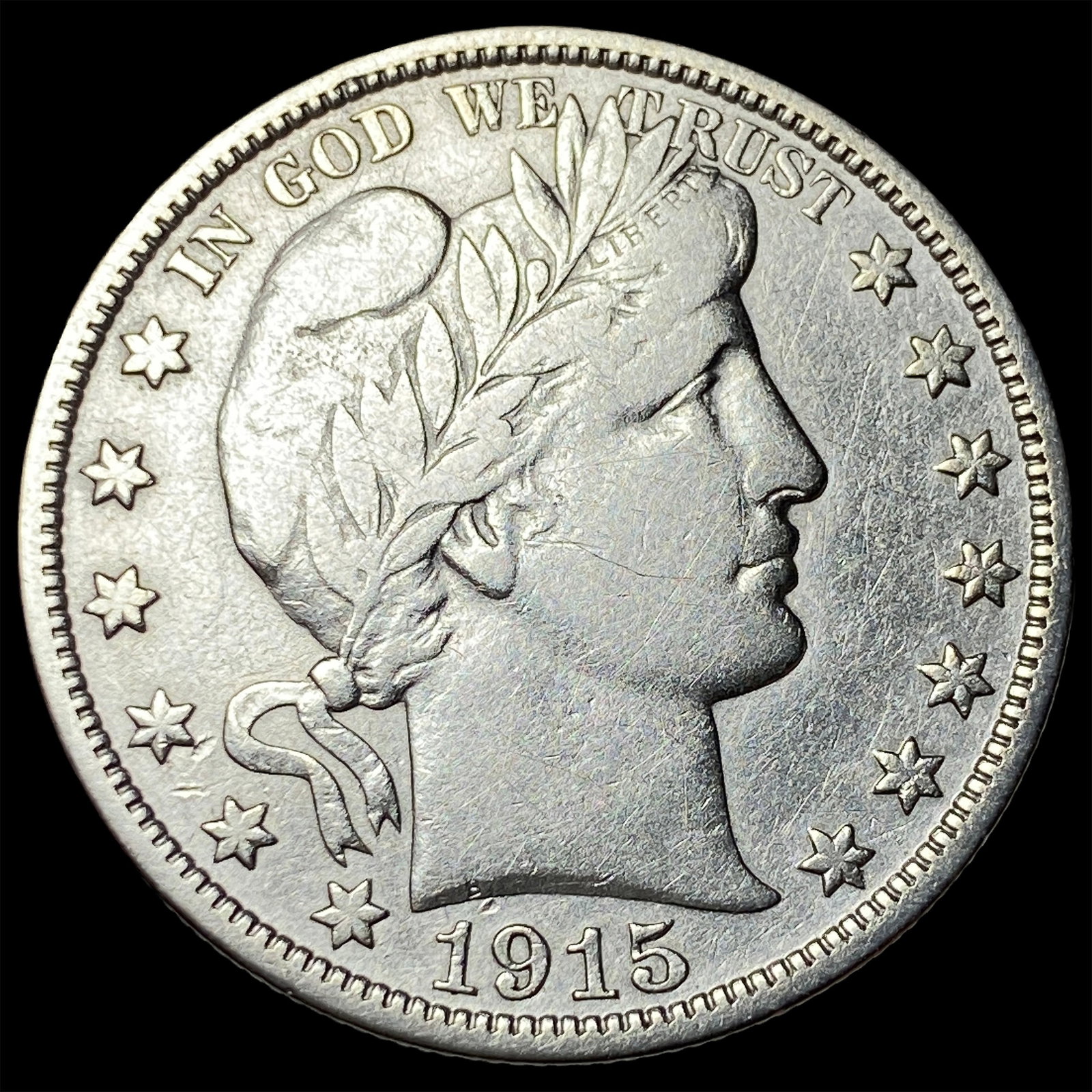 1915-D Silver Barber Half Dollar LIGHTLY CIRCULATED: 1915-D Silver Barber Half Dollar LIGHTLY CIRCULATED