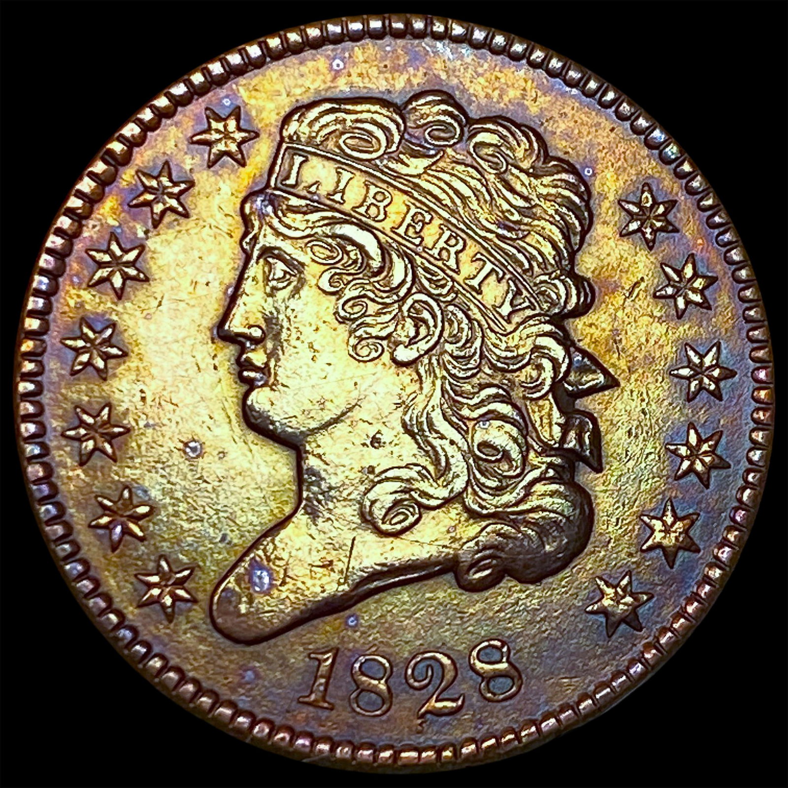 1828 Classic Head Half Cent CLOSELY UNCIRCULATED (1 of 2)