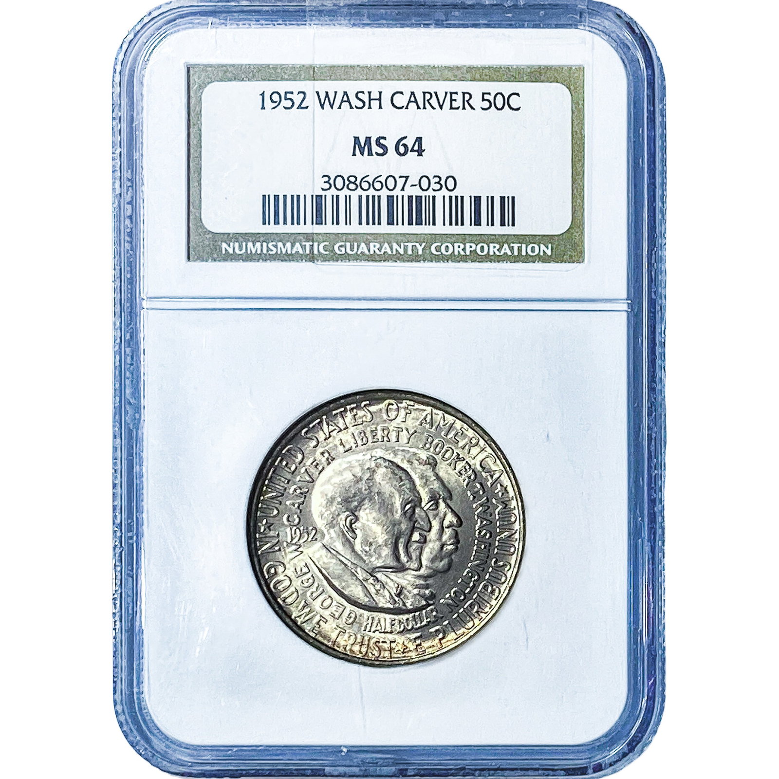 1952 Washington Carver Half Dollar NGC MS64: 1952 Washington Carver Half Dollar NGC MS64