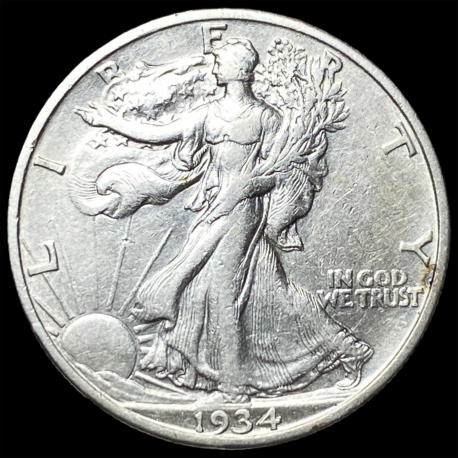 1934-S Walking Liberty Half Dollar CLOSELY UNCIRCULATED (1 of 2)