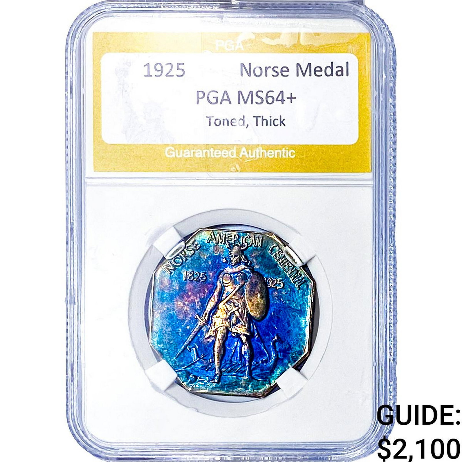 1925 Norse Medal PGA MS64+ Toned, Thick (1 of 2)