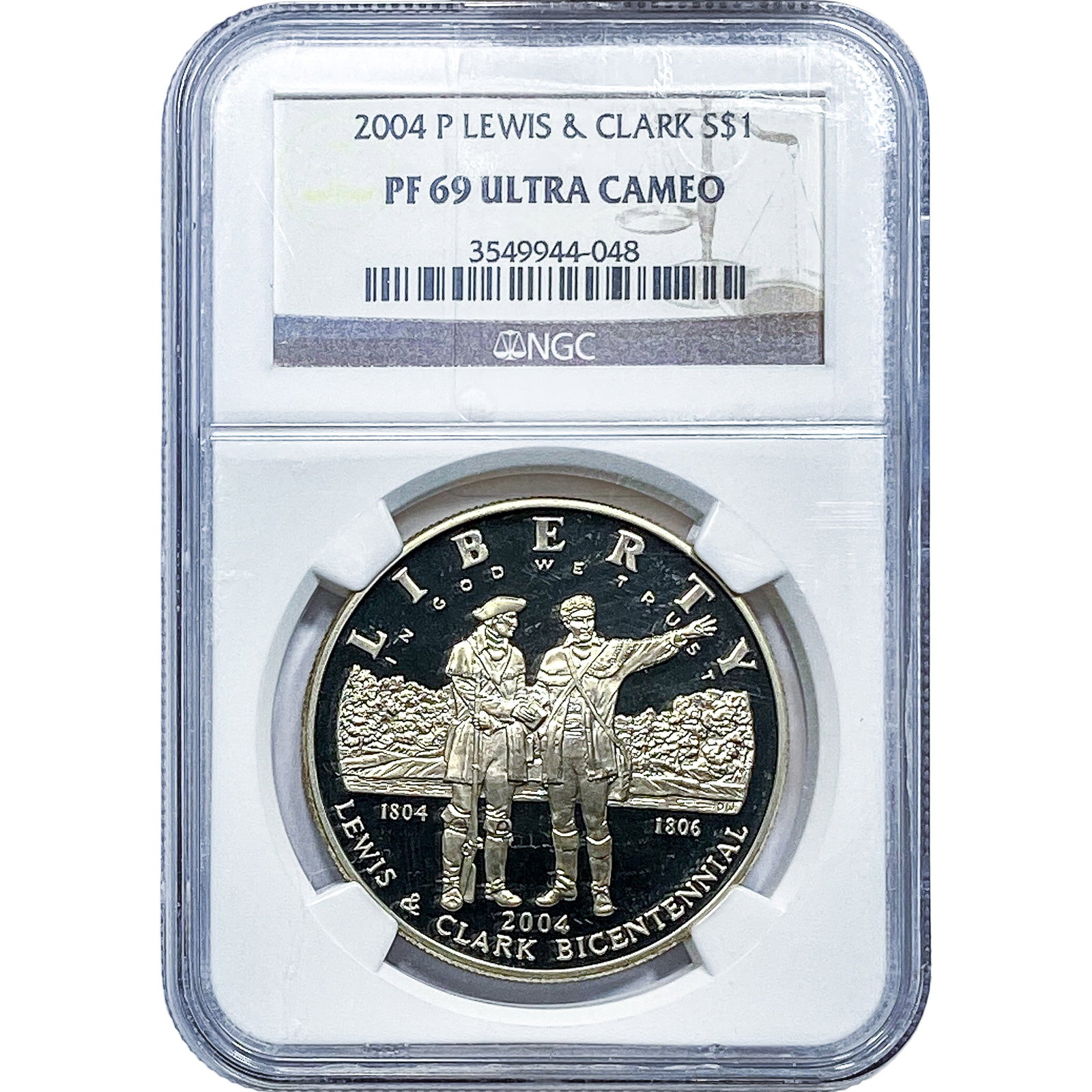 2004-P Lewis & Clark Bicentennial SIlver $1 PF69 Ultra Cameo (1 of 2)