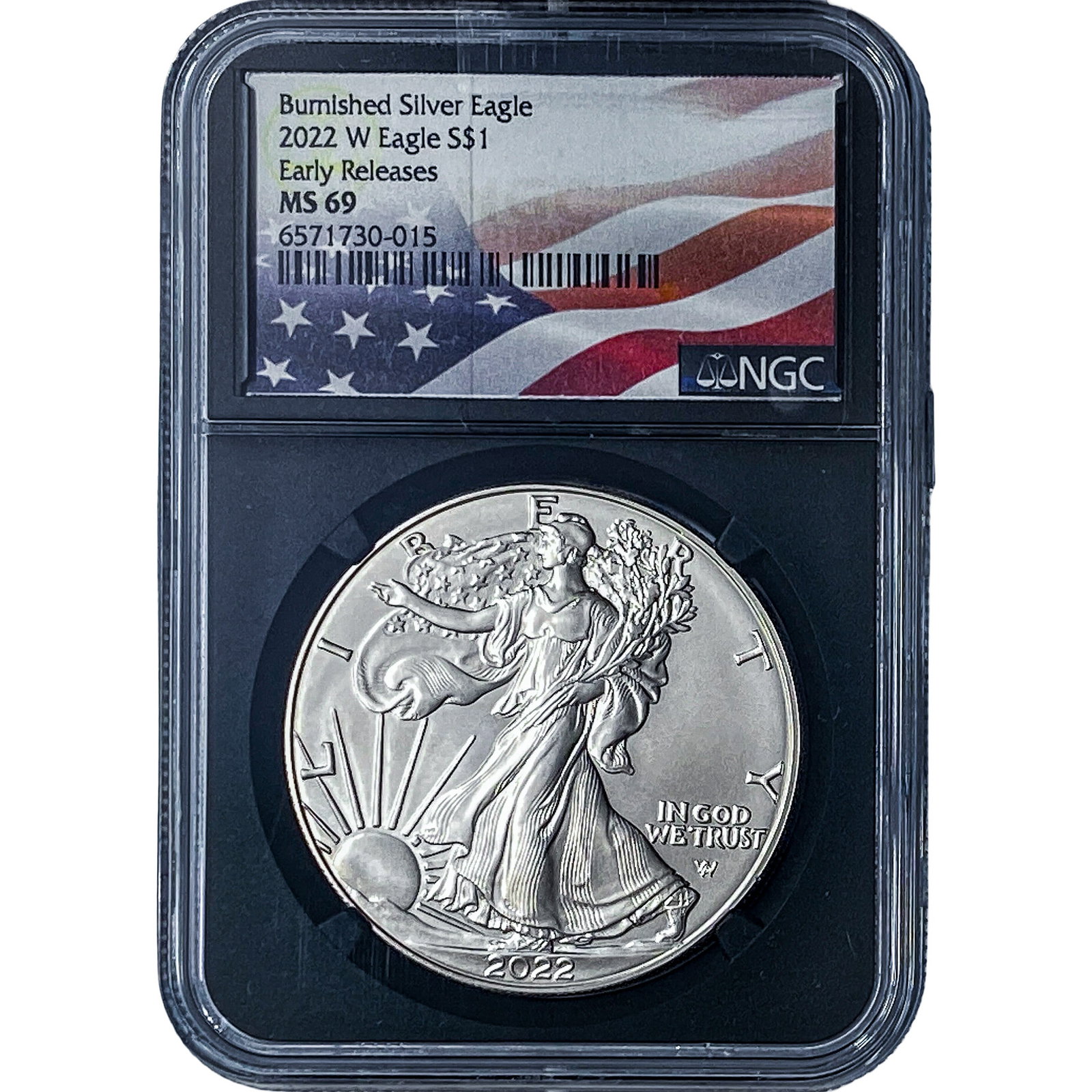 2022-W Silver Eagle NGC MS69 Burnished: 2022-W Silver Eagle NGC MS69 Burnished